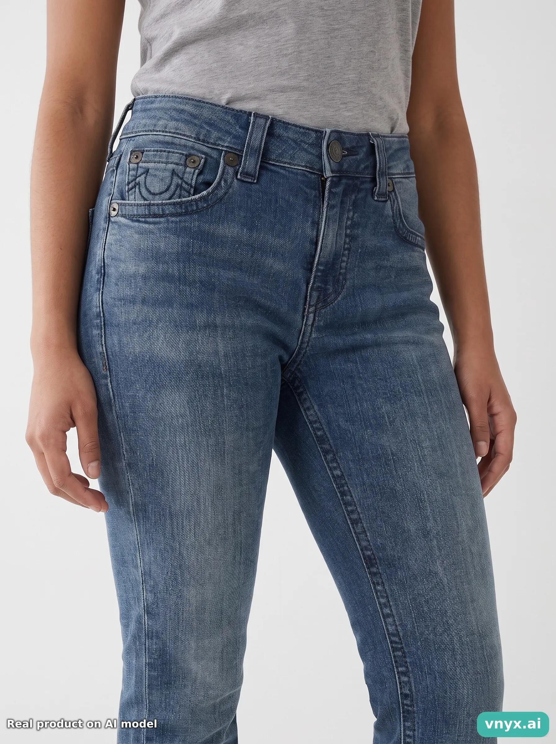 Second Life - Vintage True Religion Dark Blue Jeans Trousers Women 32 5/6