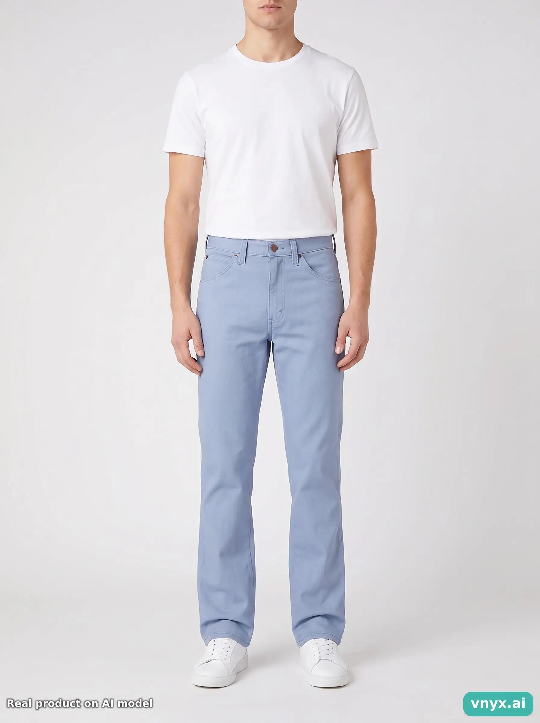 Second Life - Vintage Wrangler Light Indigo Jeans Men 26 L34 3/6