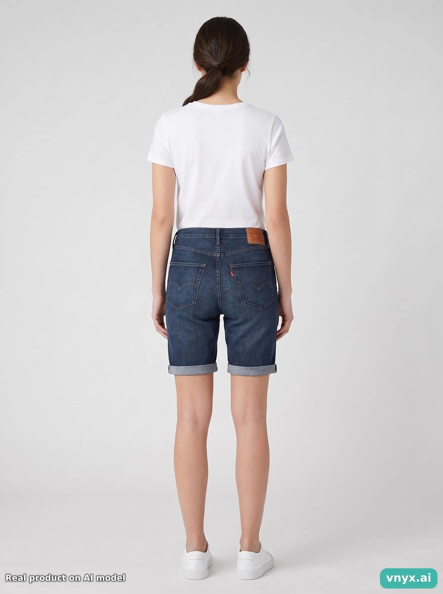 Second Life - Vintage Levi's Dark Blue Shorts Women 36 2/6