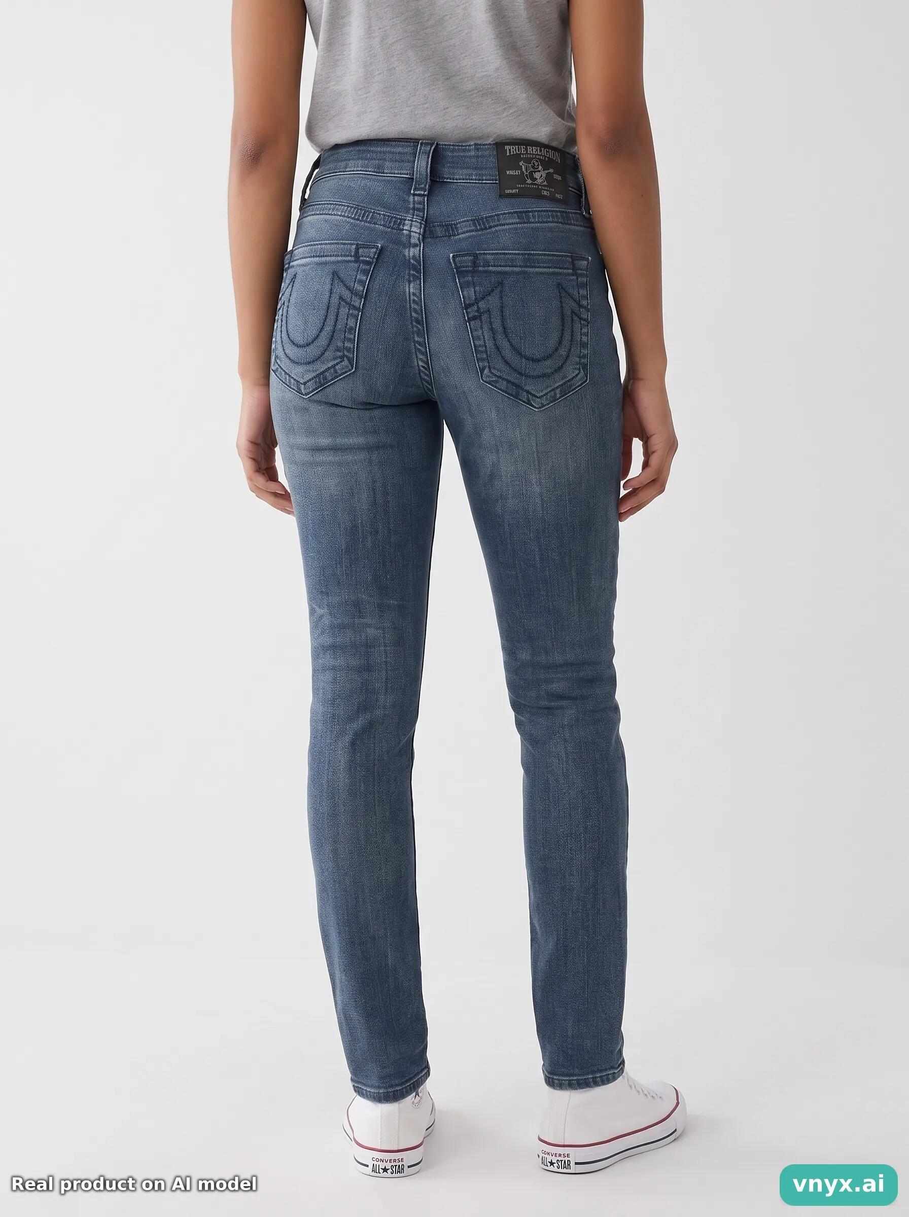 Second Life - Vintage True Religion Dark Blue Jeans Trousers Women 32 2/6