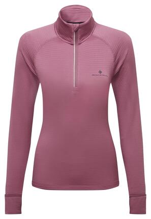 Dames - Hardlopen - Jas - Winter, 1/2-rits - Rood/oranje