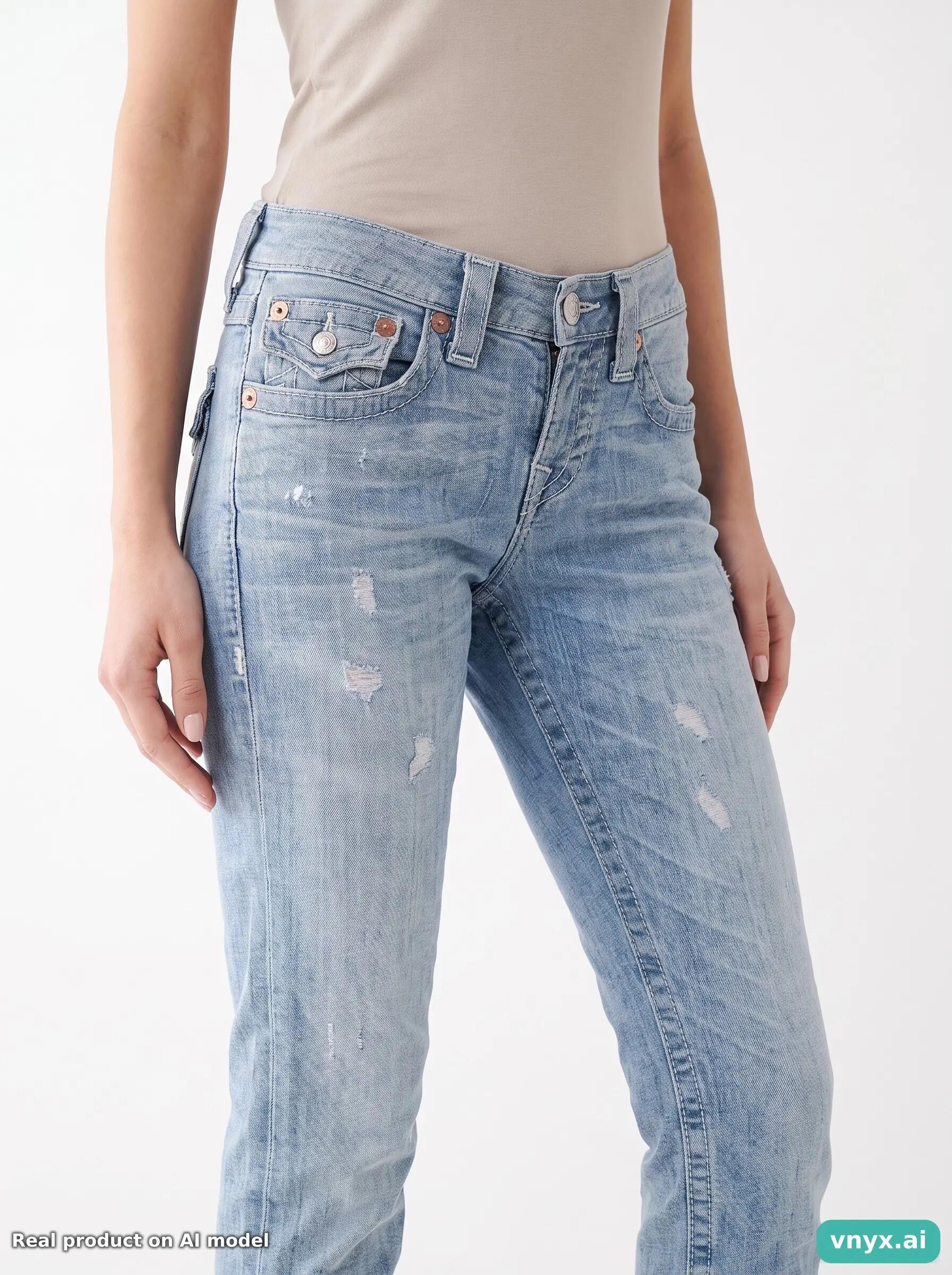 Second Life - Vintage True Religion Light Blue Jeans Women W26 5/6