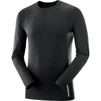 Herren - Trail - T-Shirt - nahtlos, langarm, schwarz