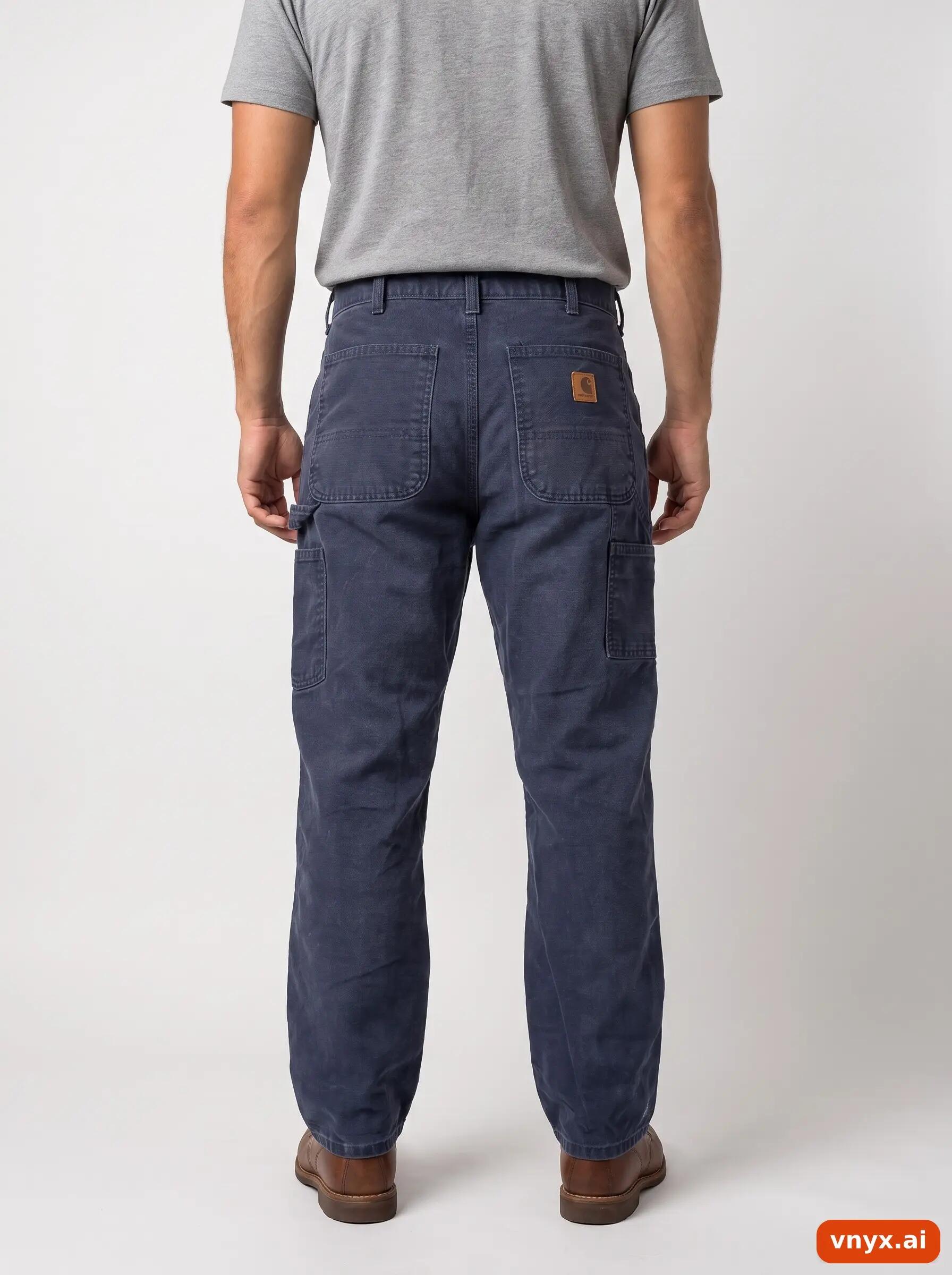 Second Life - Vintage Carhartt Navy Trousers Men W30 L29 2/6
