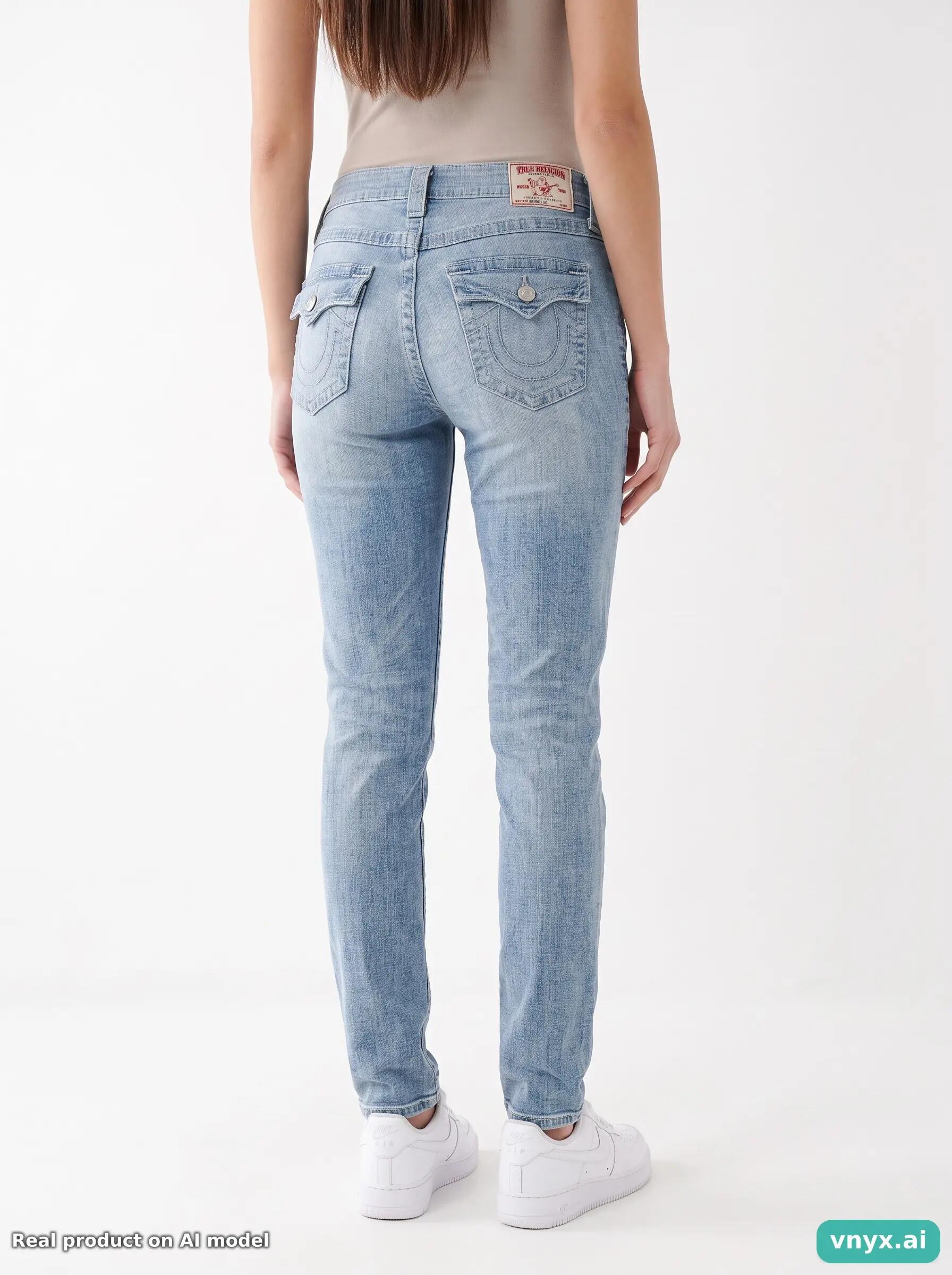 Second Life - Vintage True Religion Light Blue Jeans Women W26 2/6
