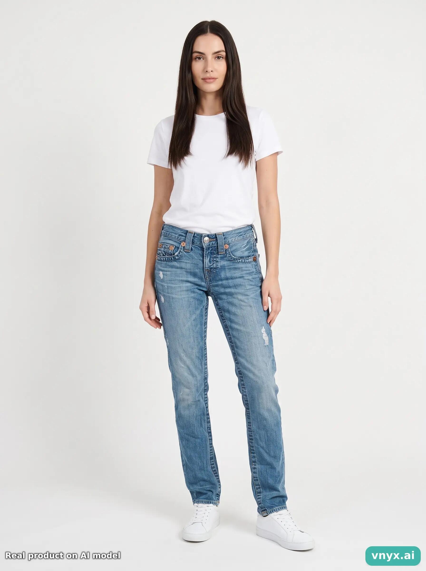 Second Life - Vintage True Religion Light Blue Jeans Women 24 6/6