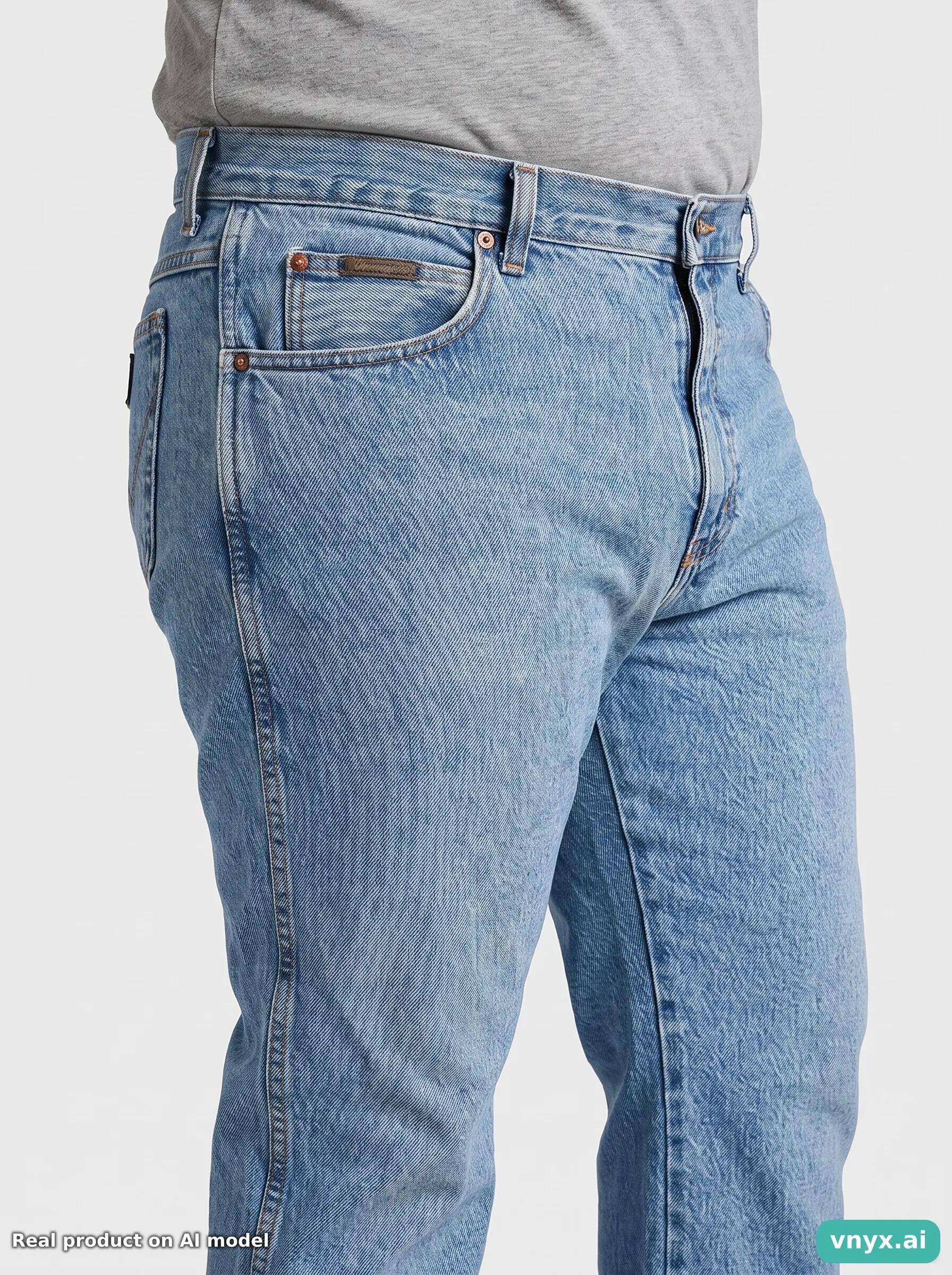 Second Life - Vintage Wrangler Blue Jeans Men W35 L31 6/6