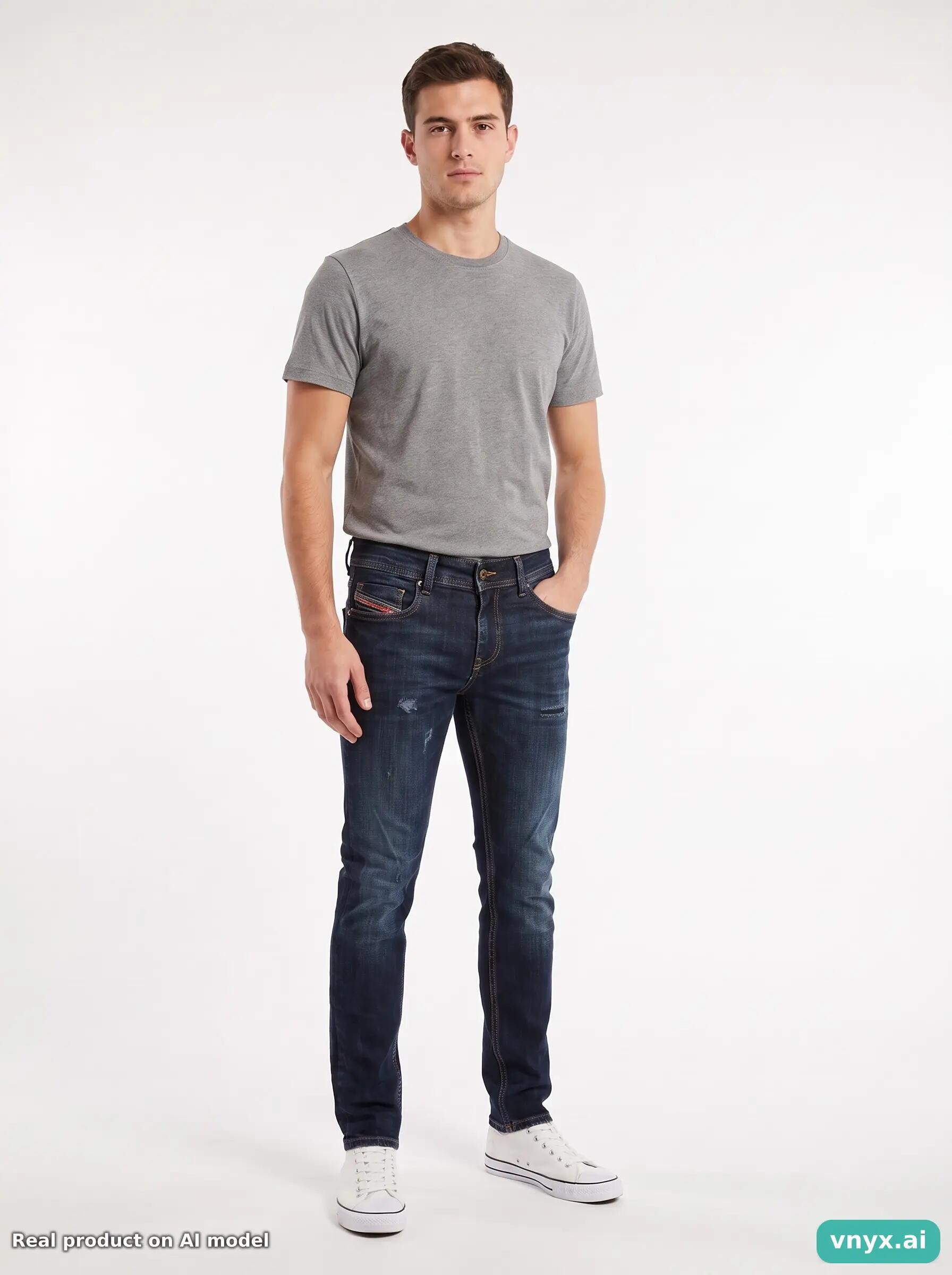 Second Life - Vintage Diesel Blue Jeans Men W21 L31 6/6
