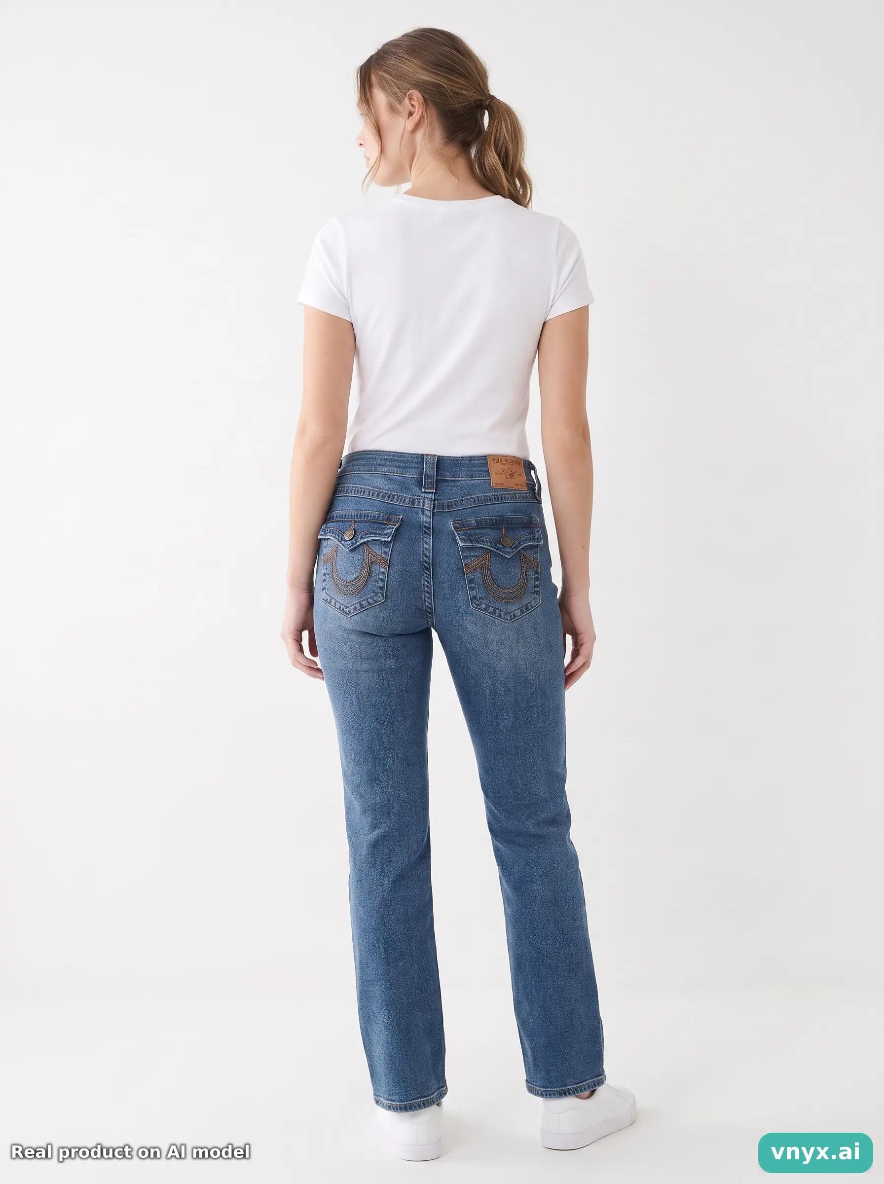 Second Life - Vintage True Religion Dark Blue Jeans Women 30 L24 2/6