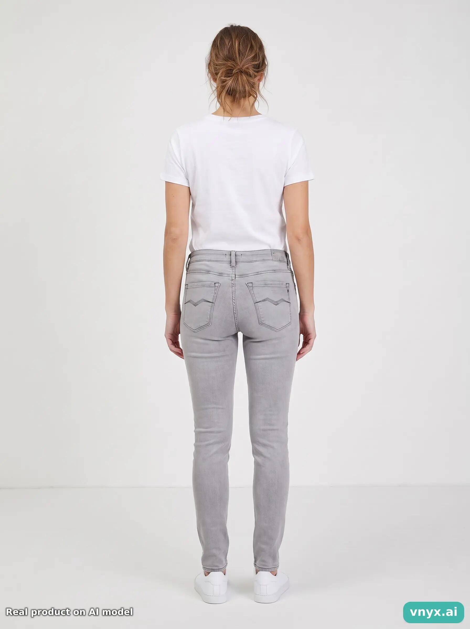 Second Life - Vintage Replay Light Grey Jeans Women 32 L32 4/6