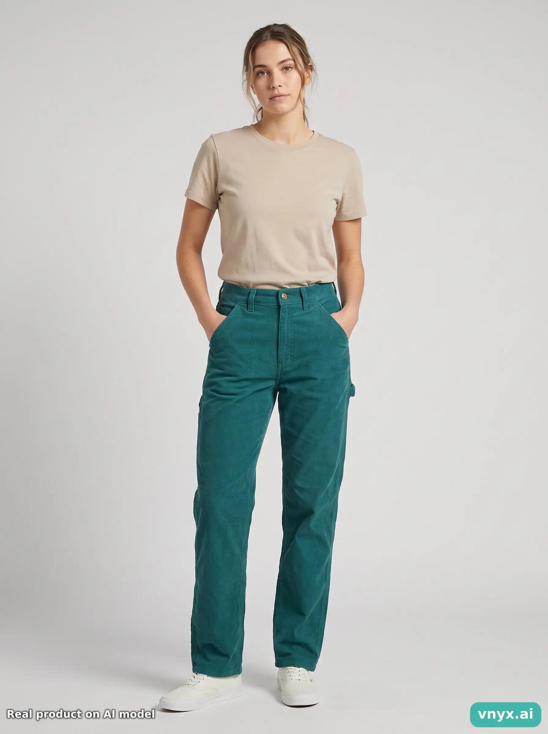 Second Life - Vintage Lee Teal Trousers Women 27 L34 3/6