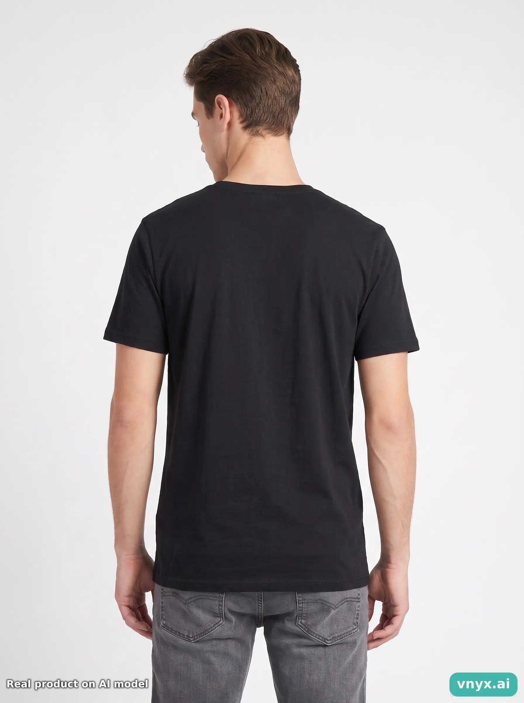 Second Life - Vintage Gildan Black T-Shirt Men L 2/6