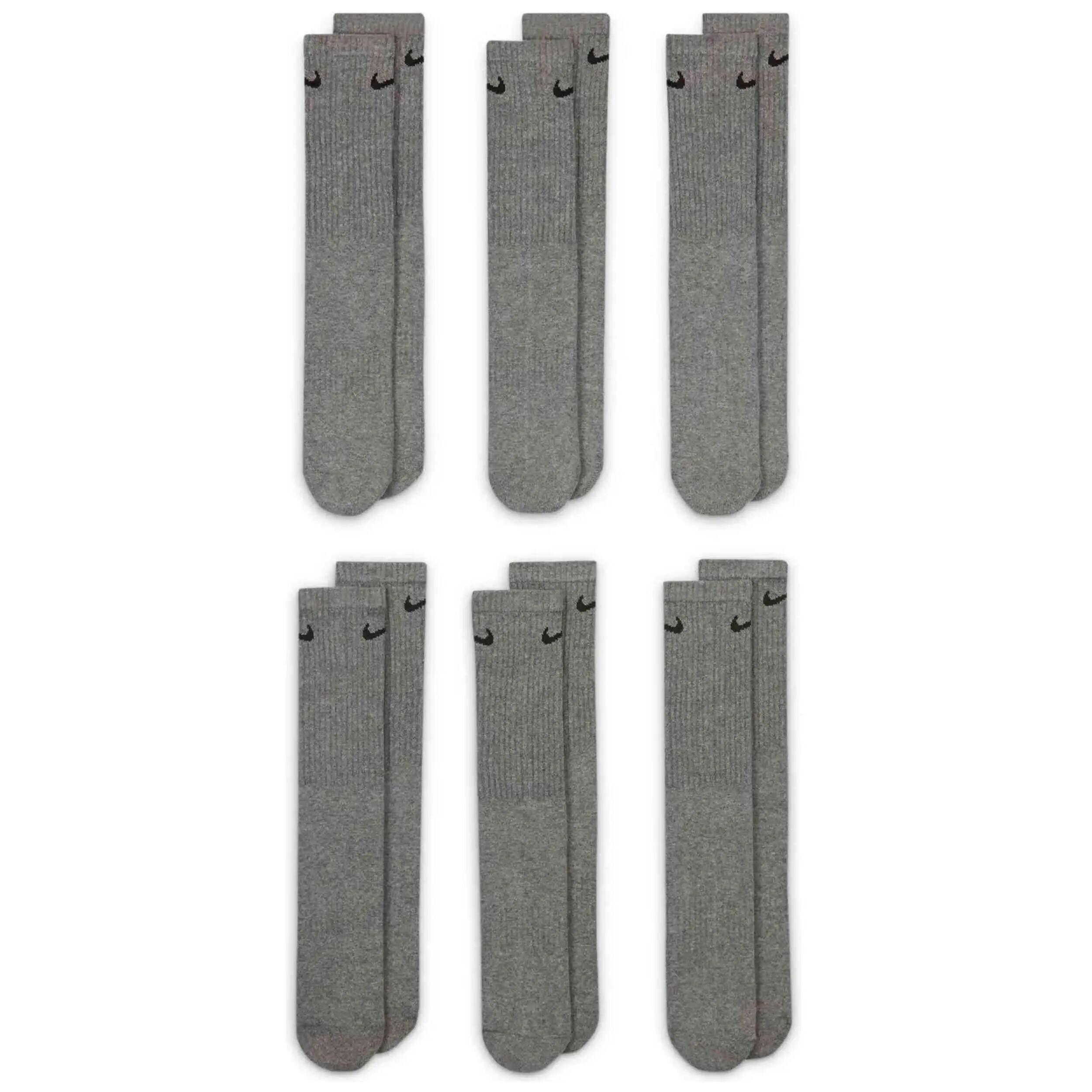 Socken Nike Modell Everyday Cushioned "Carbon Heather/Black" für unisex 2/3