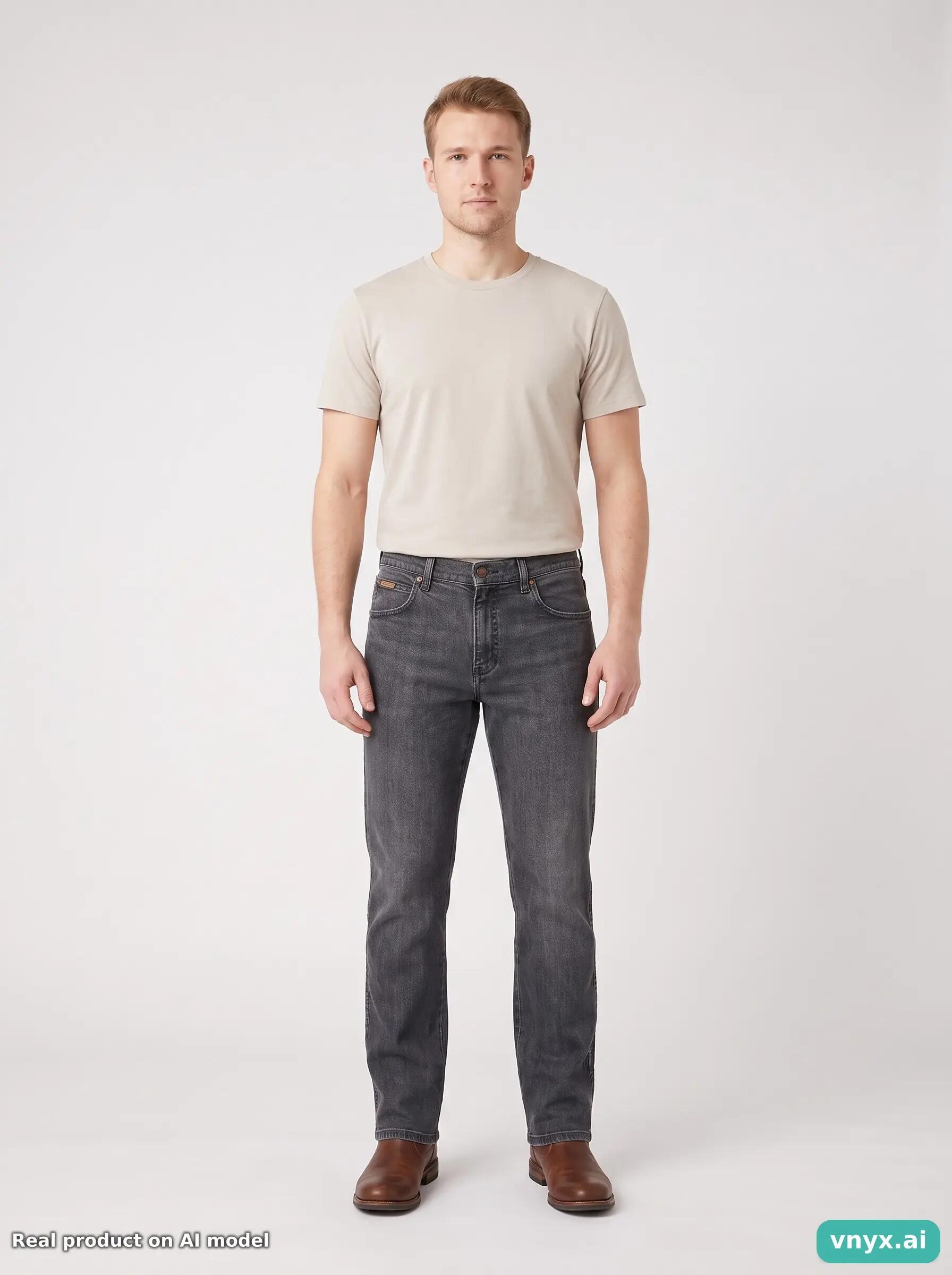Second Life - Vintage Wrangler Grey Jeans Men W33 L32 6/6