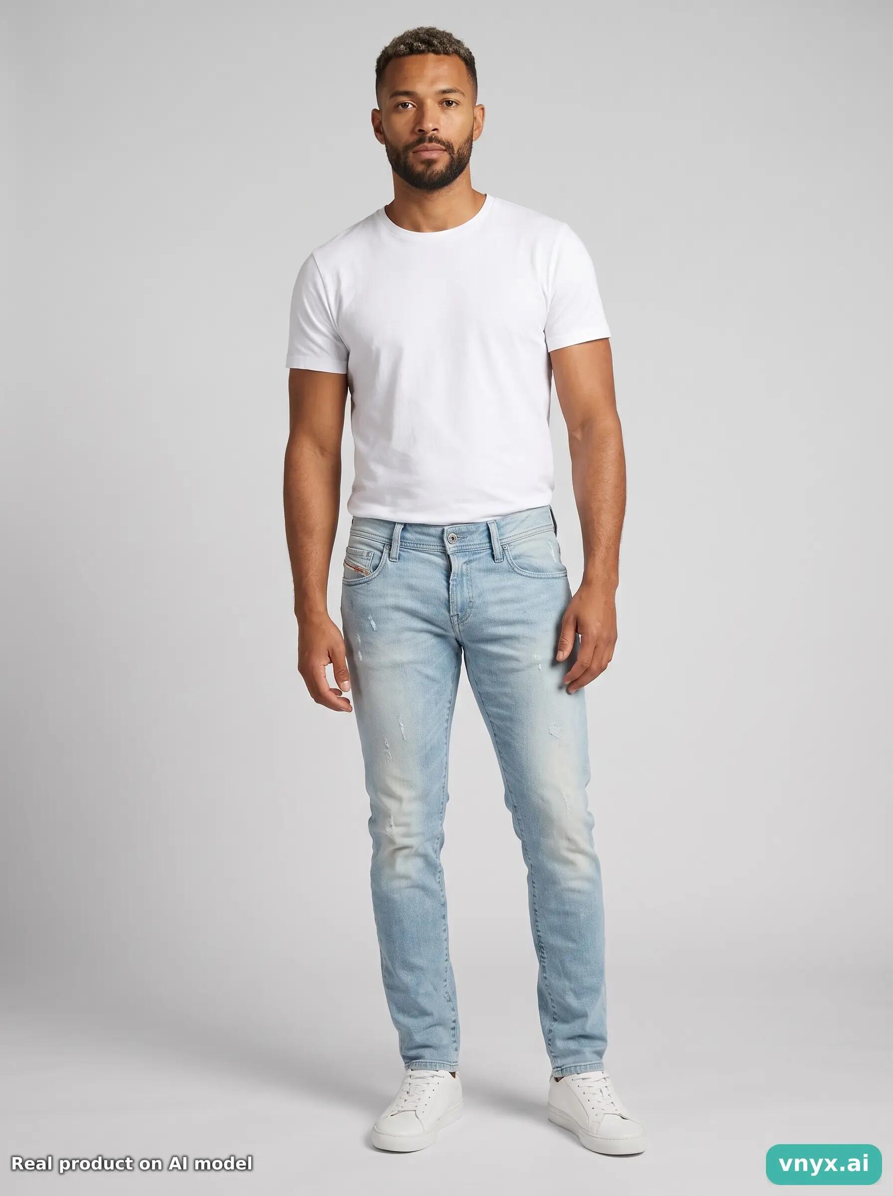 Second Life - Vintage Diesel Light Blue Jeans Men W30 L32 6/6