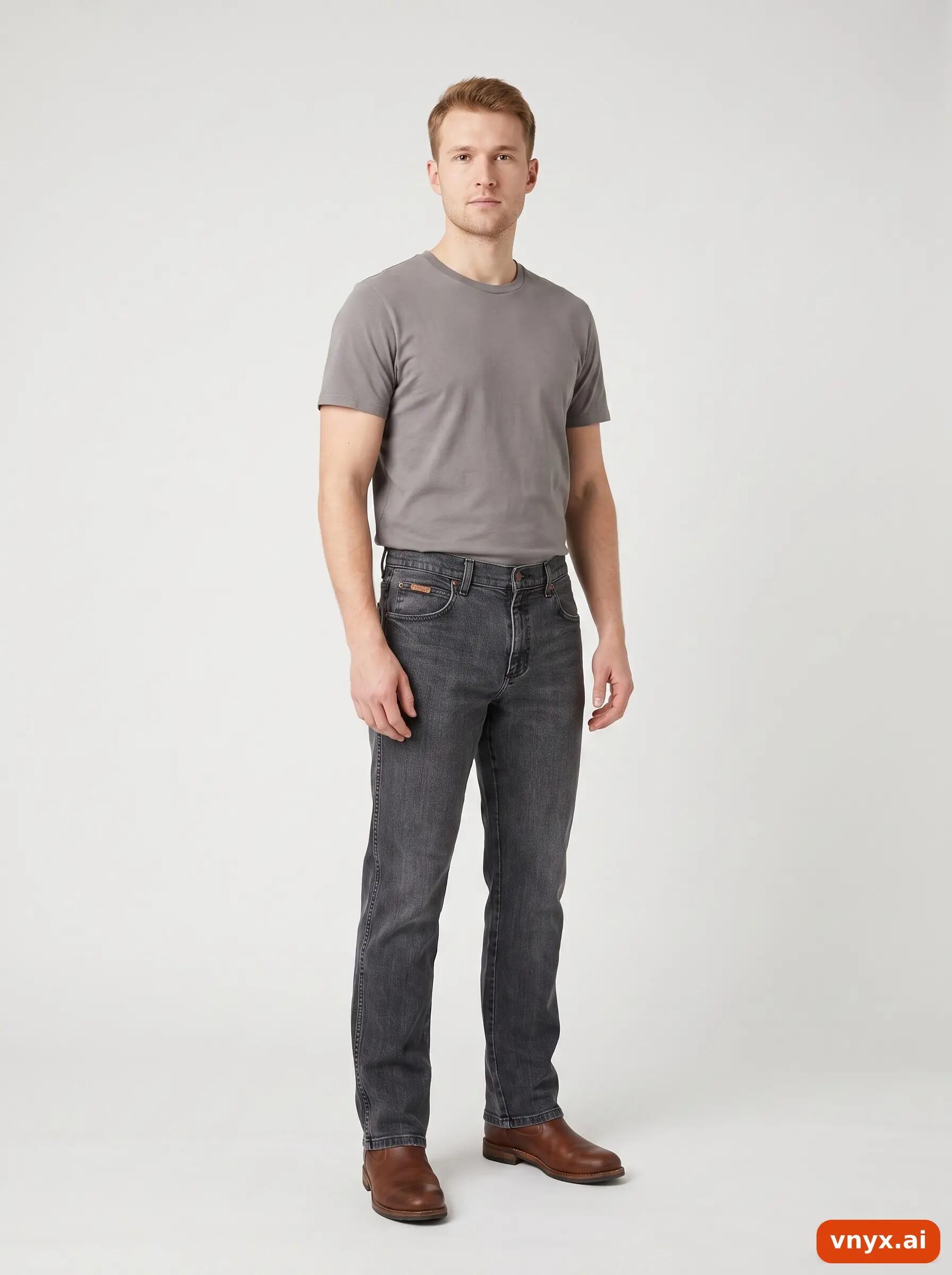 Second Life - Vintage Wrangler Grey Jeans Men W33 L32 3/6