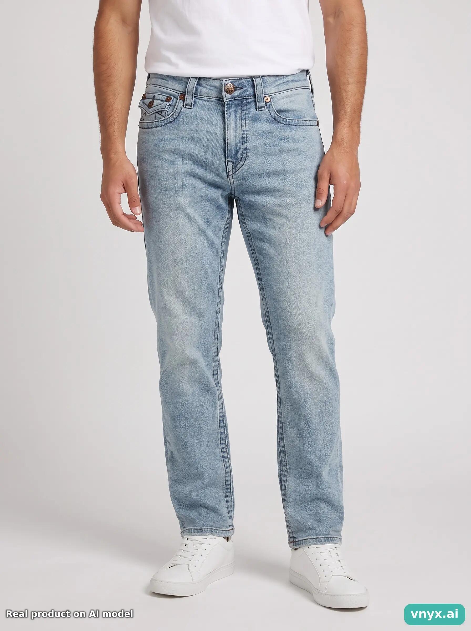 Second Life - Vintage True Religion Light Blue Jeans Men W26 L26 5/6
