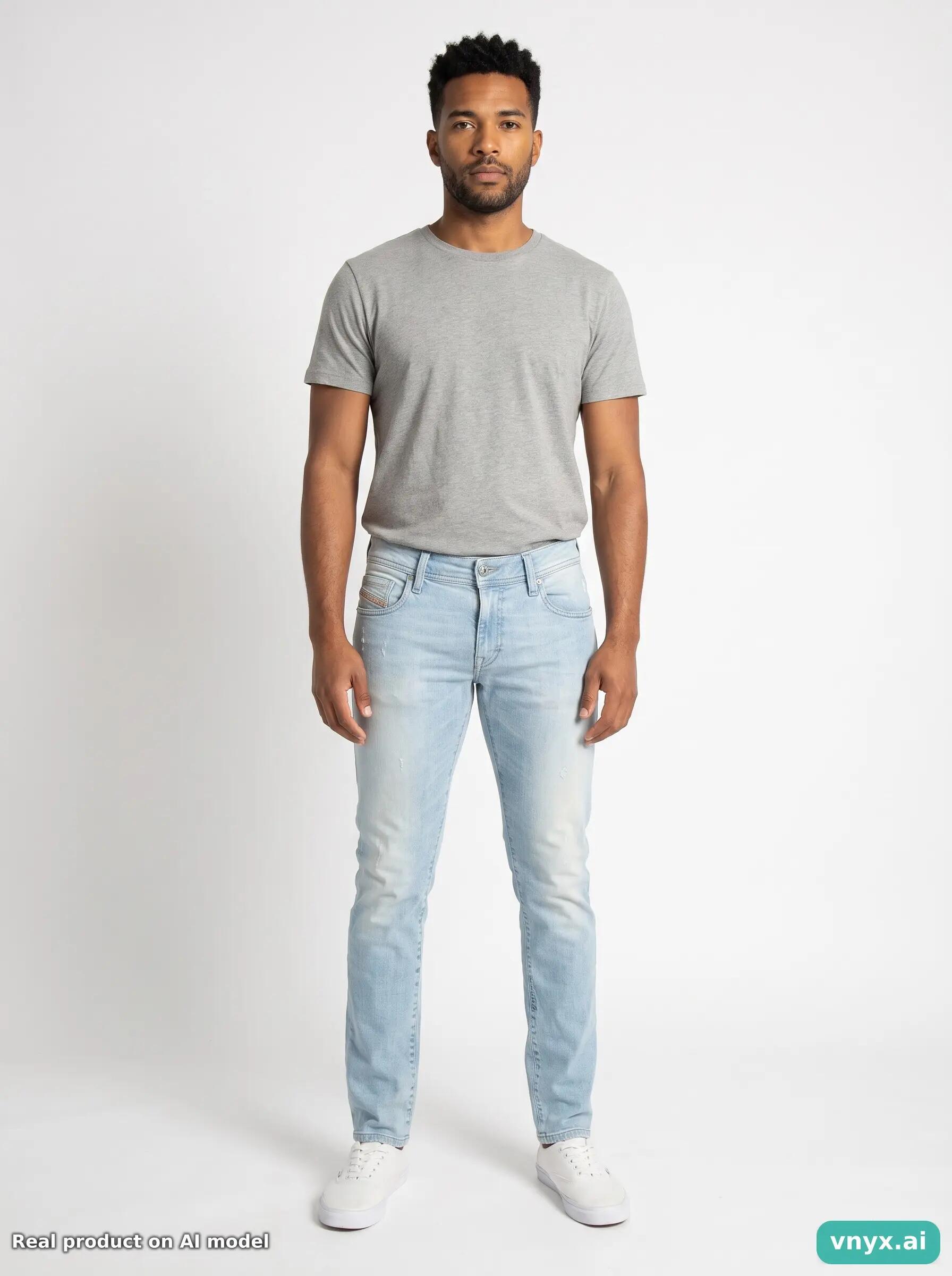 Second Life - Vintage Diesel Light Blue Jeans Men W30 L32 3/6