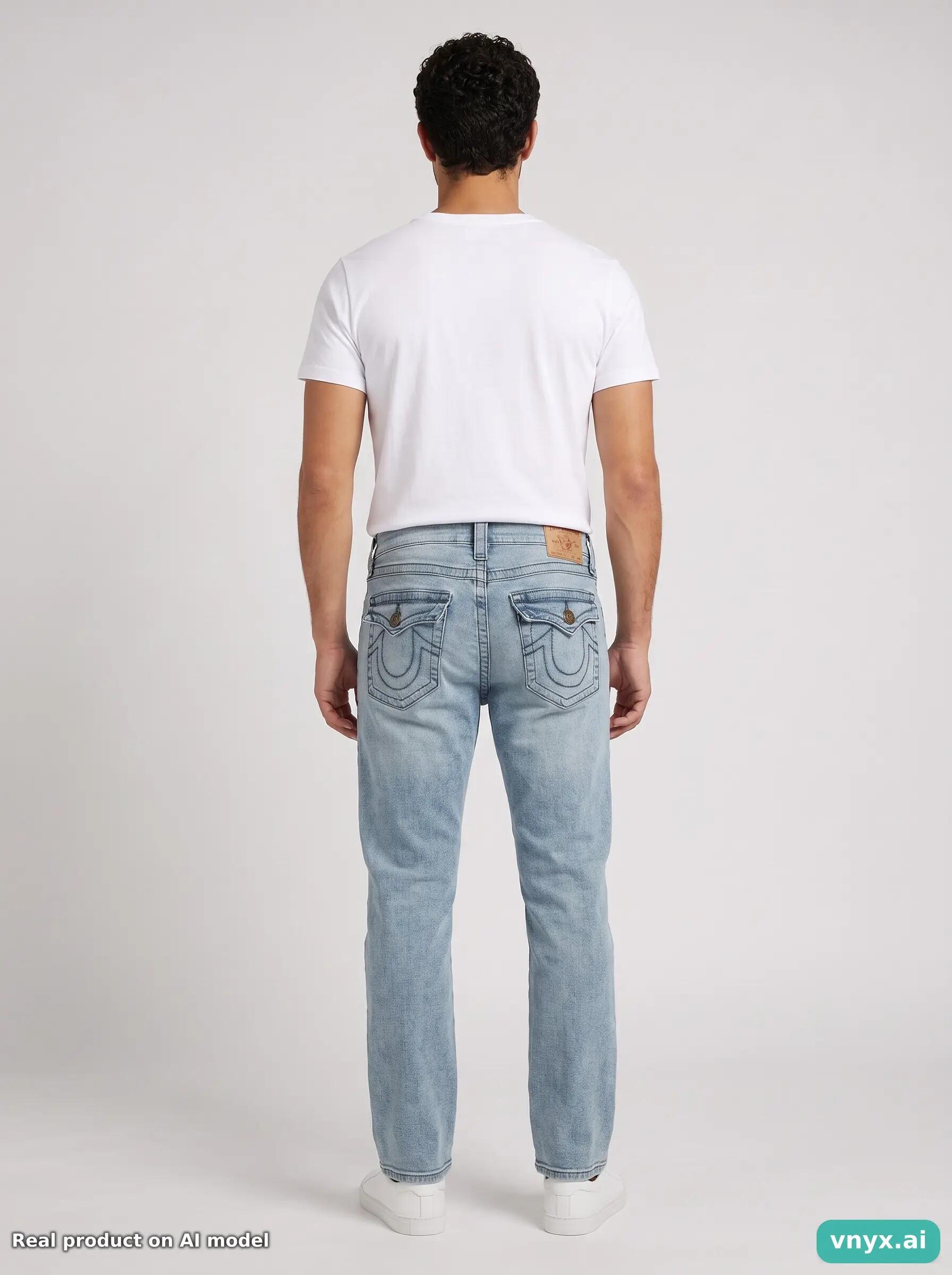 Second Life - Vintage True Religion Light Blue Jeans Men W26 L26 4/6