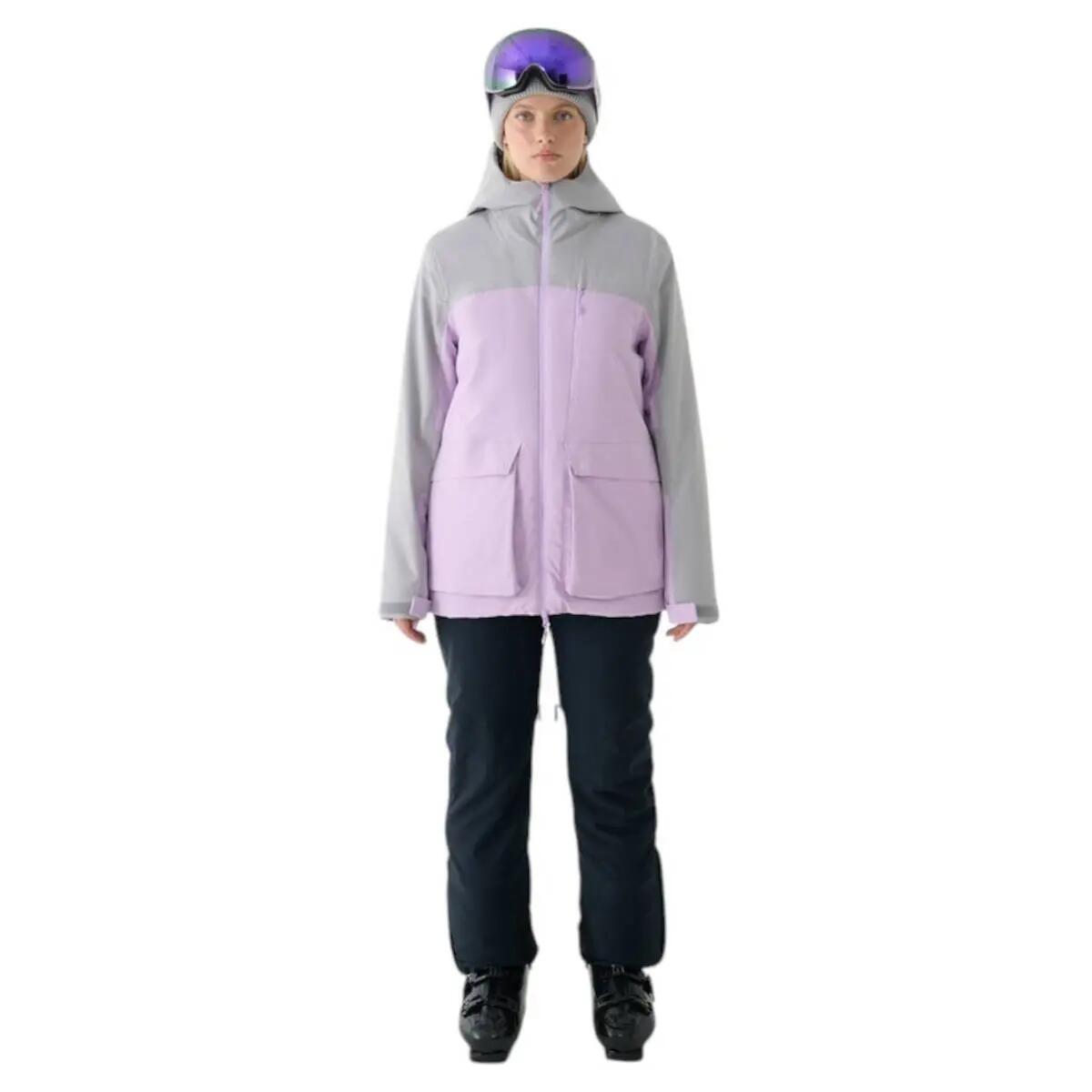 Kurtka Narciarska Damska 4F Snowboardowa Zimowa Membrana Fioletowa 6/6