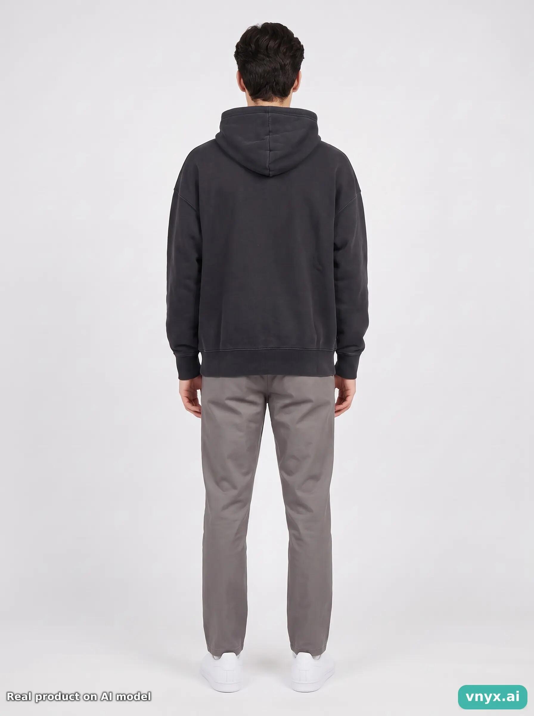 Second Life - Vintage Adidas Black Relaxed Hoodie Men S 4/6