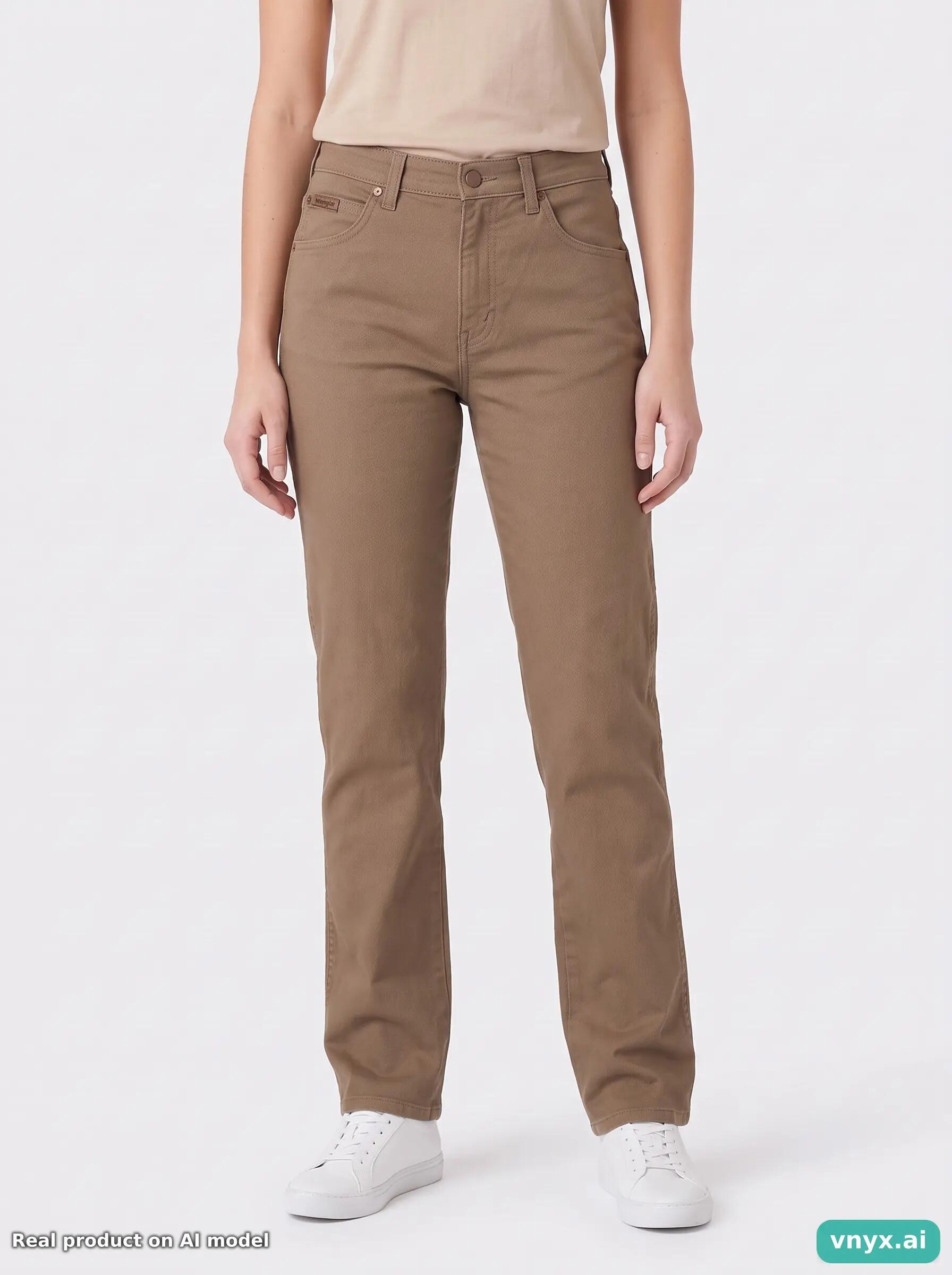 Second Life - Vintage Wrangler Khaki Trousers Women 30 L29 1/6