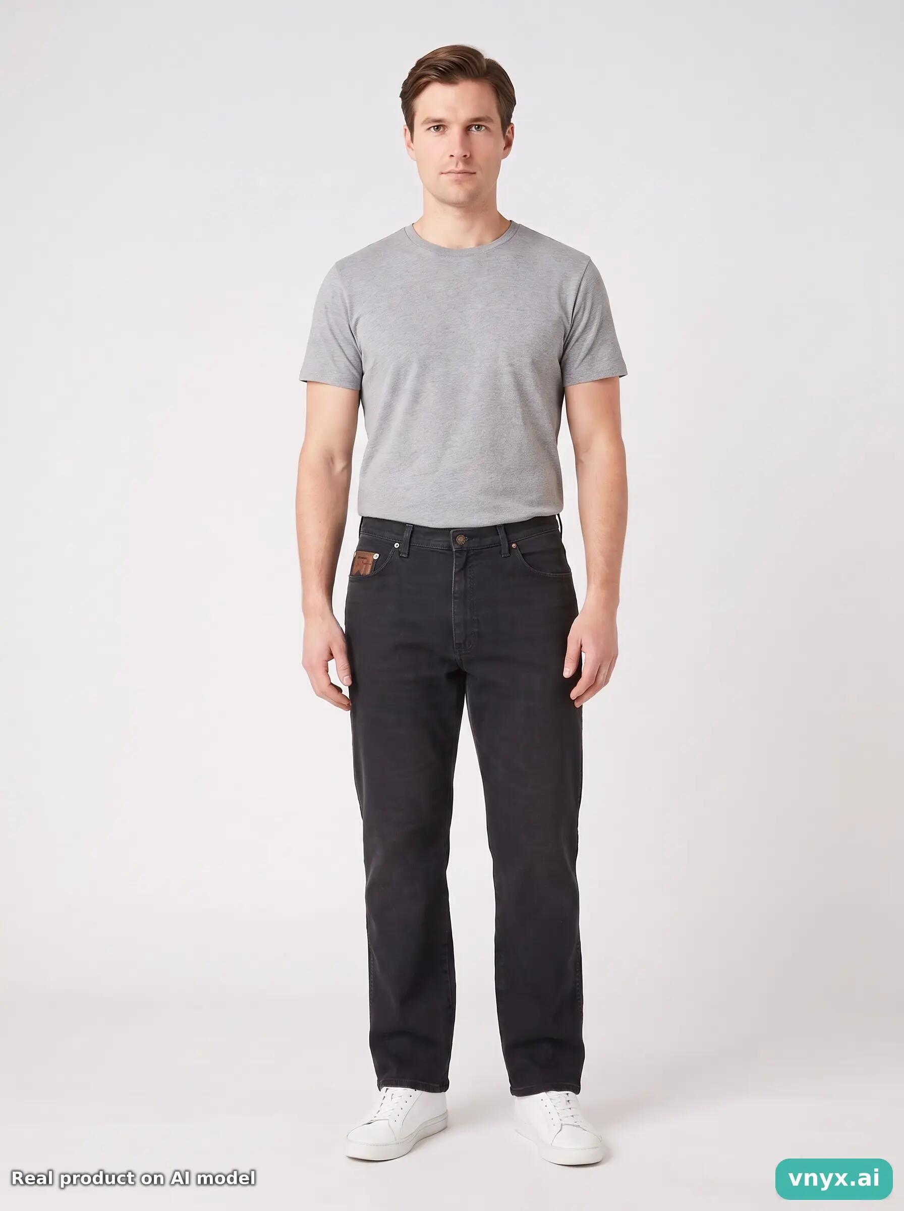 Second Life - Vintage Wrangler Black Jeans Men W37 L31 6/6