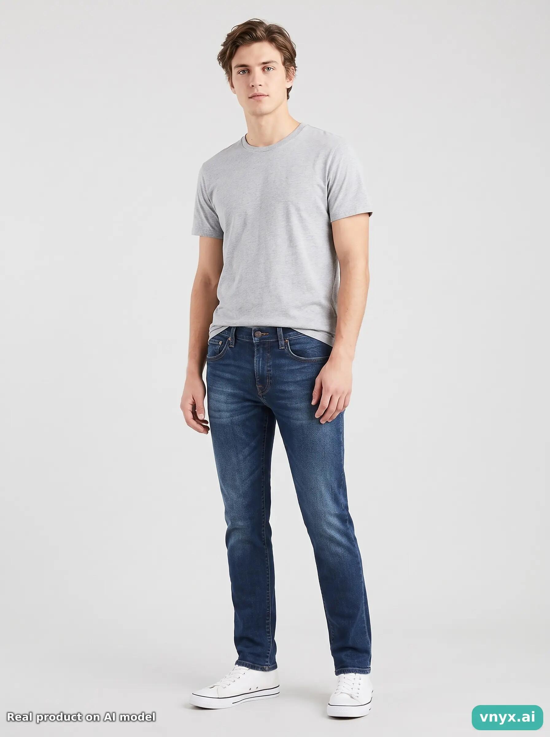 Second Life - Vintage Levi's Dark Blue Jeans Men 25 L31 6/6