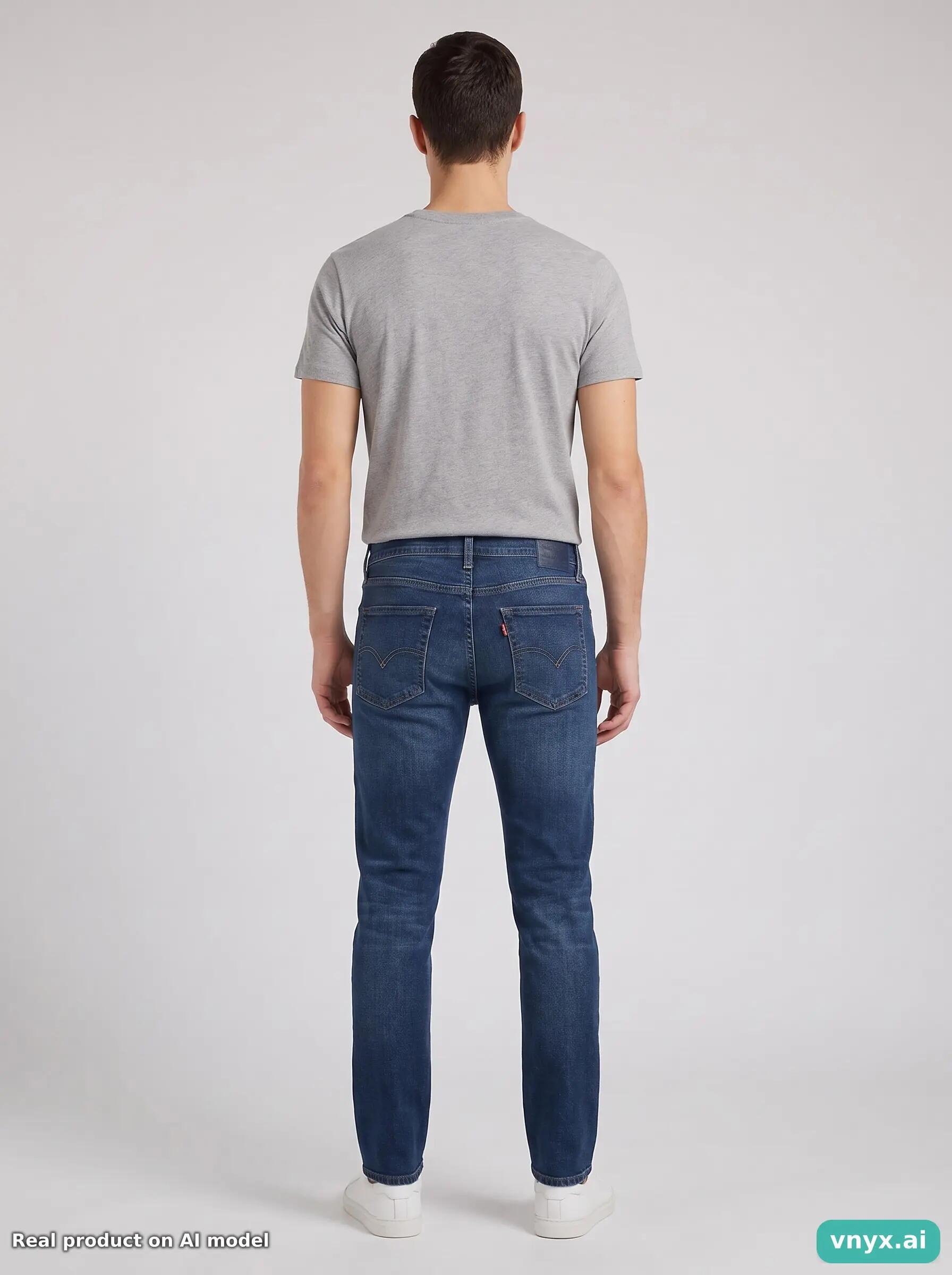 Second Life - Vintage Levi's Dark Blue Jeans Men 25 L31 4/6