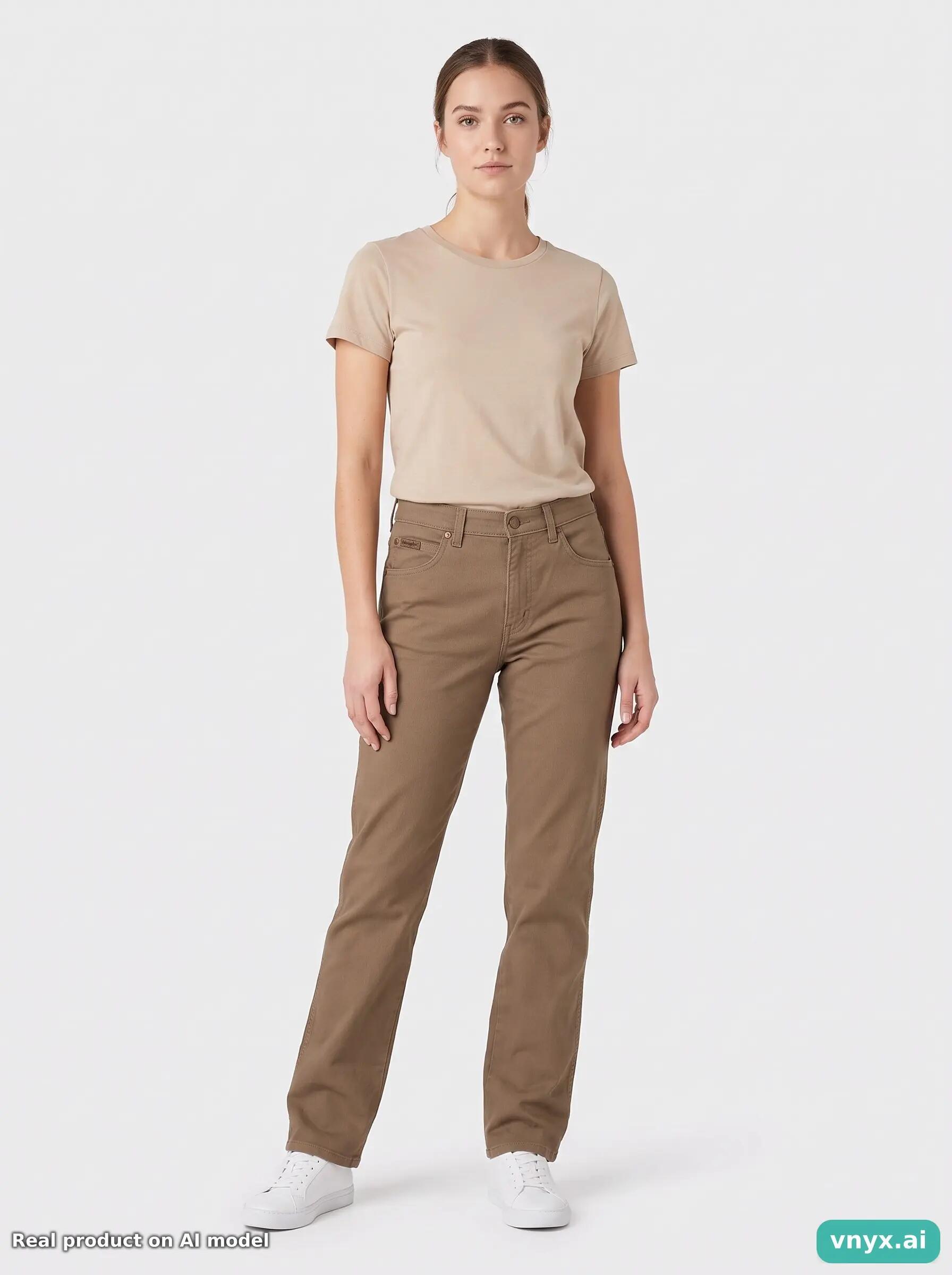 Second Life - Vintage Wrangler Khaki Trousers Women 30 L29 3/6