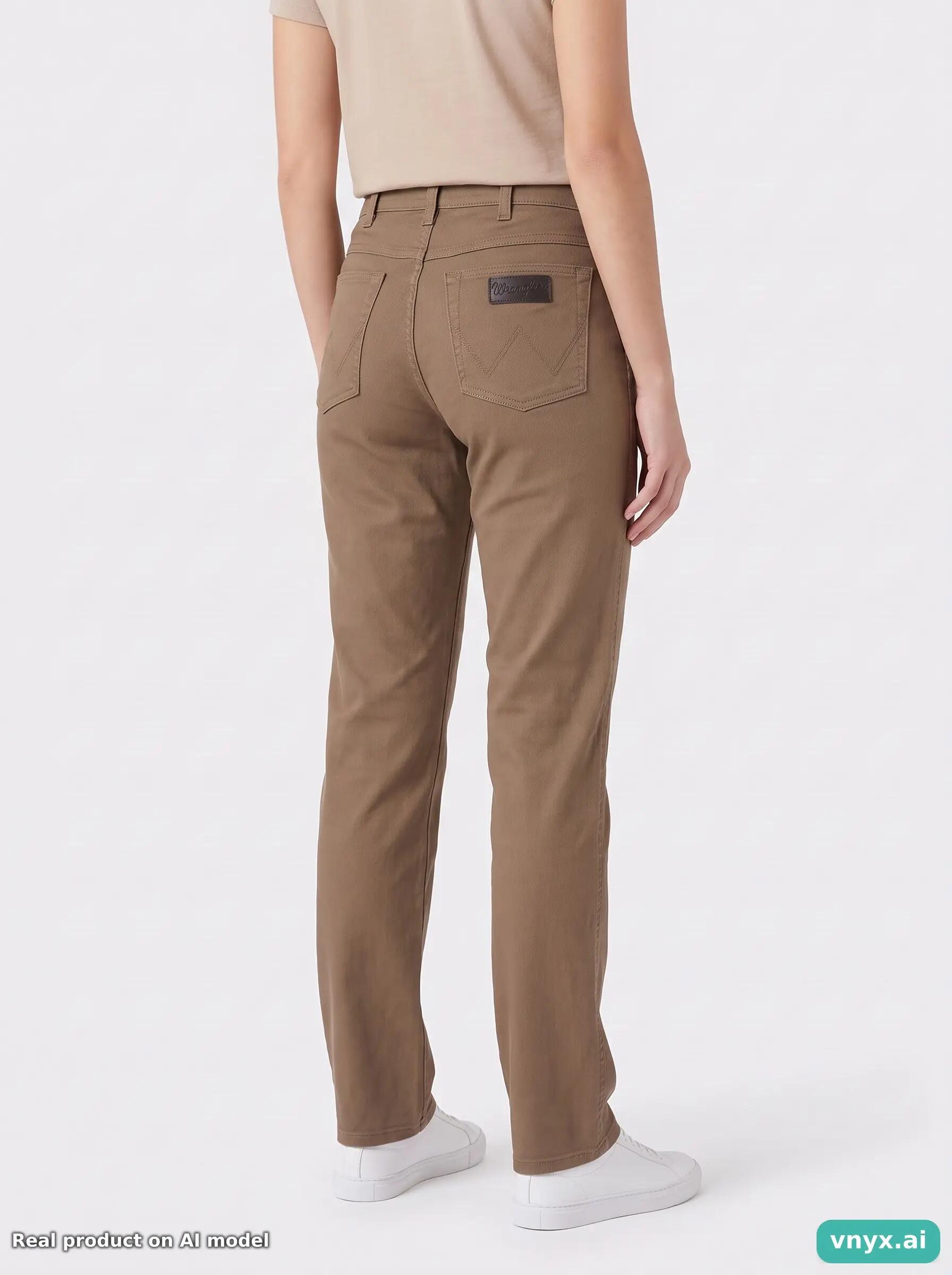Second Life - Vintage Wrangler Khaki Trousers Women 30 L29 2/6