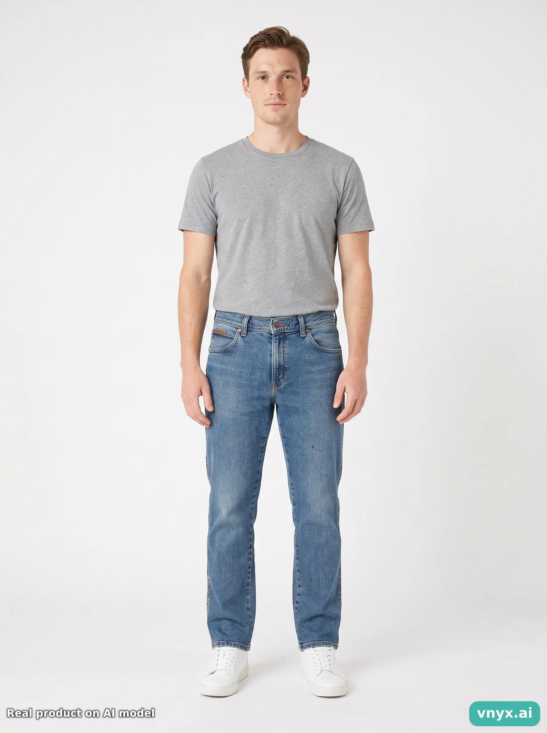 Second Life - Vintage Wrangler Light Blue Jeans Men W33 L30 6/6