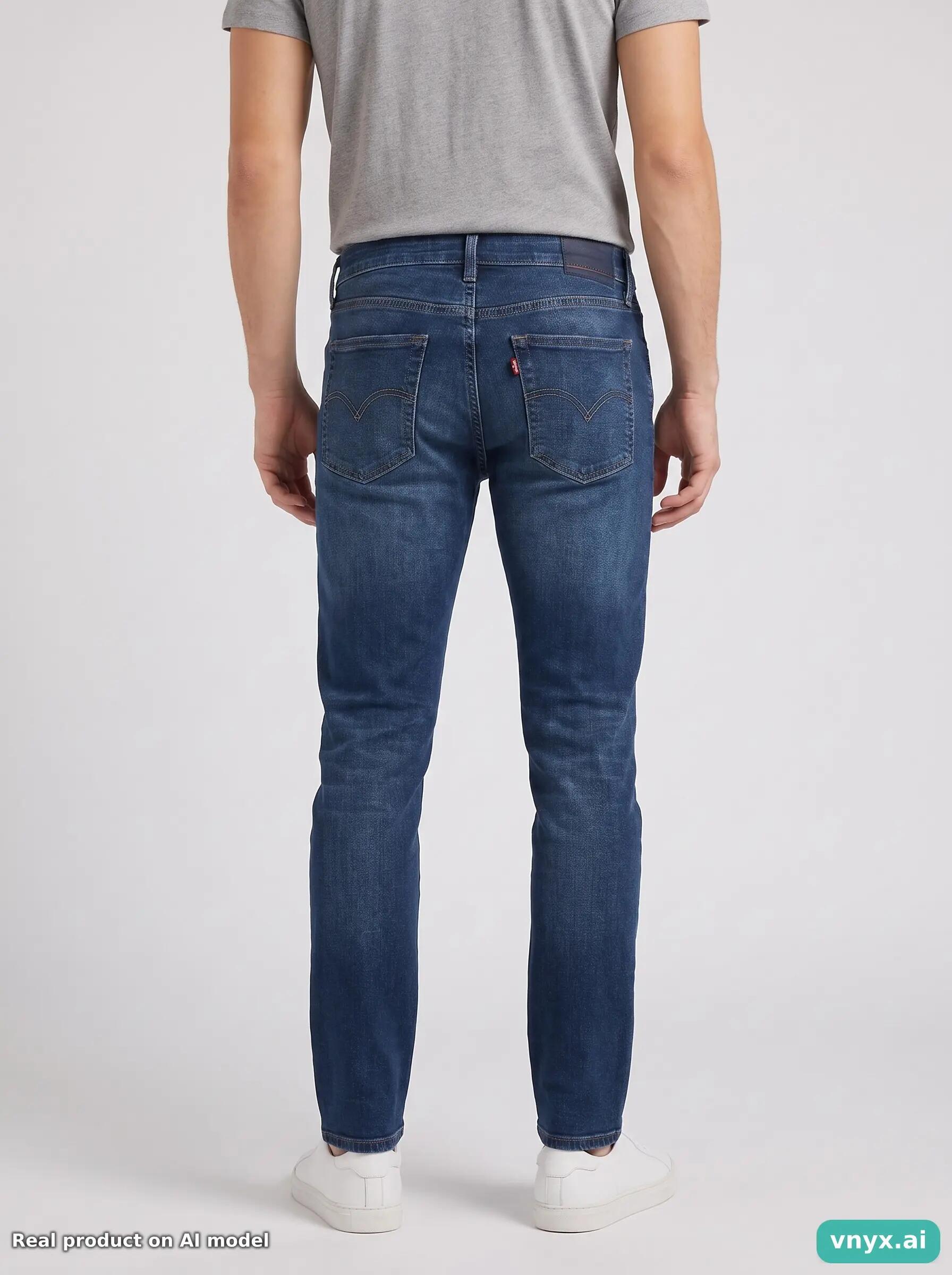 Second Life - Vintage Levi's Dark Blue Jeans Men 25 L31 2/6