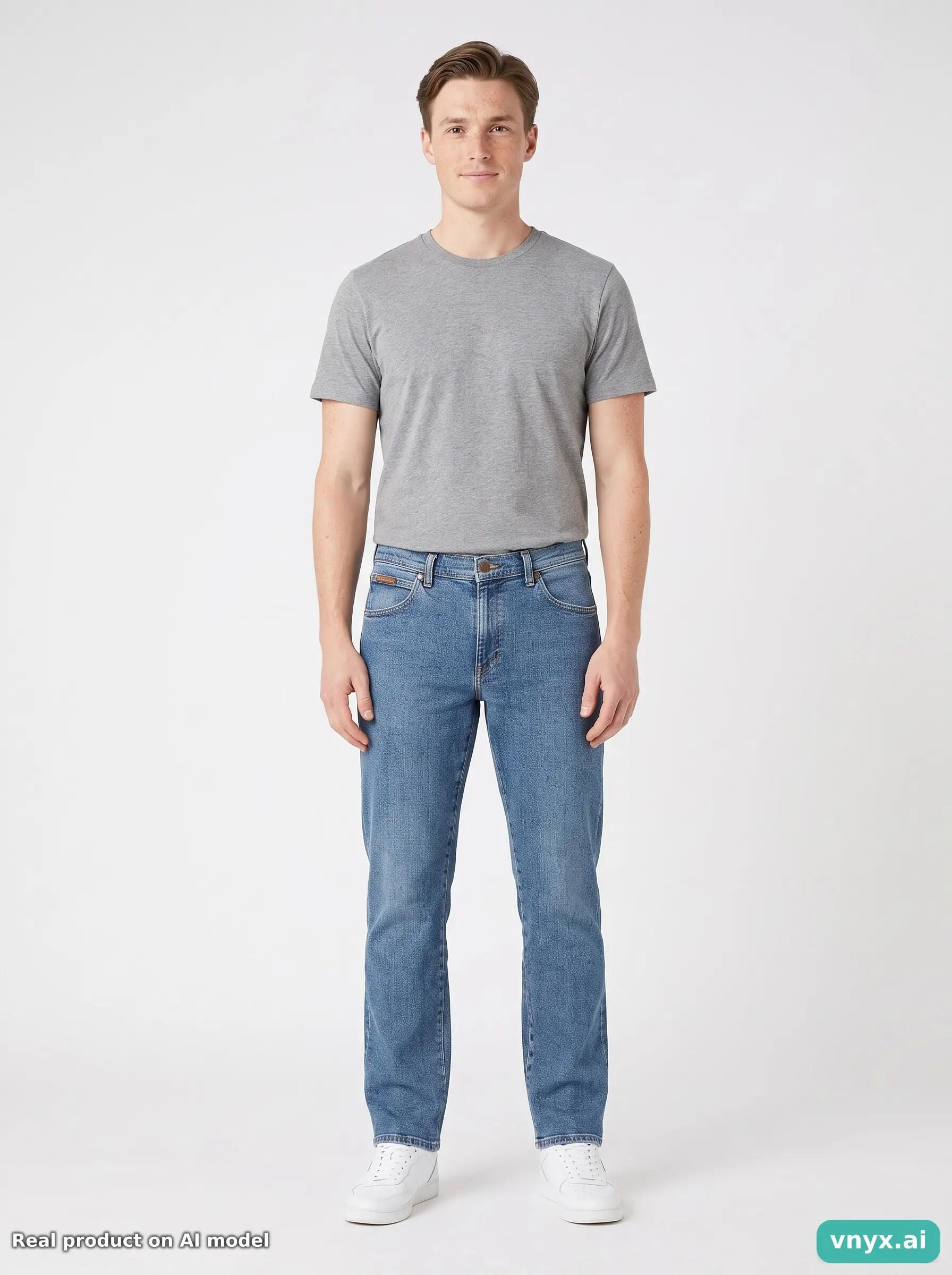 Second Life - Vintage Wrangler Light Blue Jeans Men W33 L30 3/6