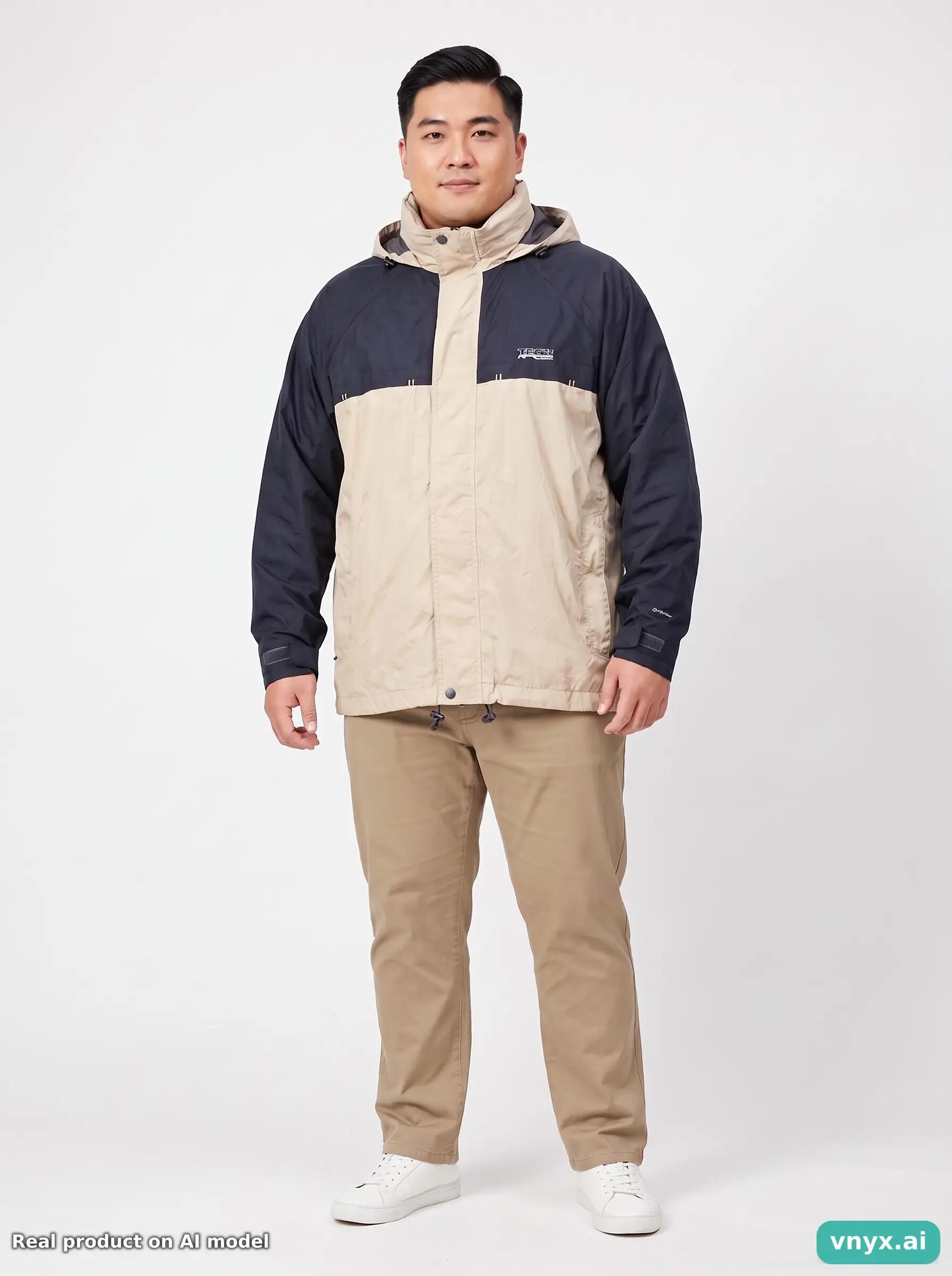 Second Life - Vintage Tenson Beige Windbreaker Men XXXL 5/6