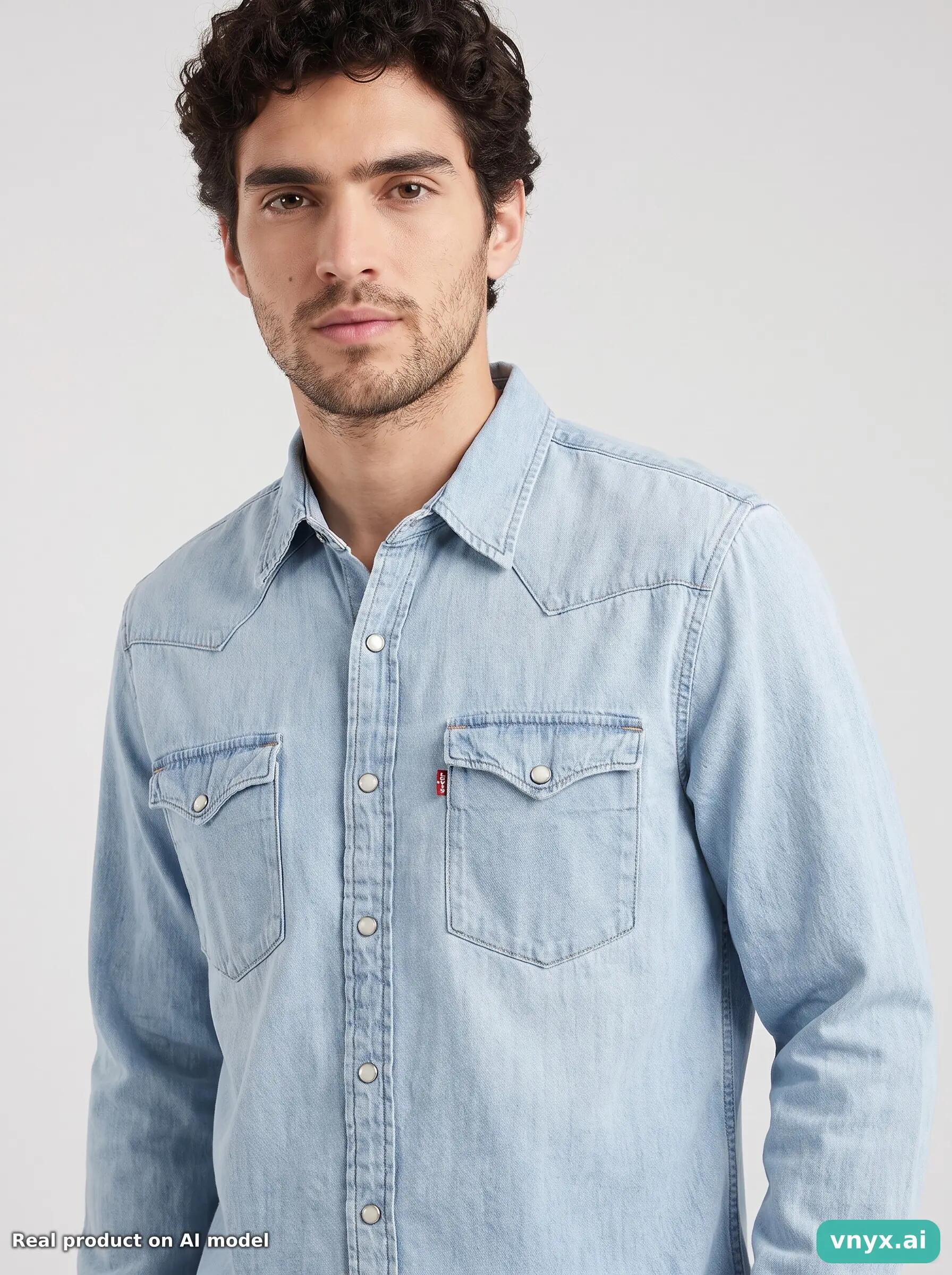 Second Life - Casual Levi's Shirt in Light Blue size L Casual Shirt 5/6
