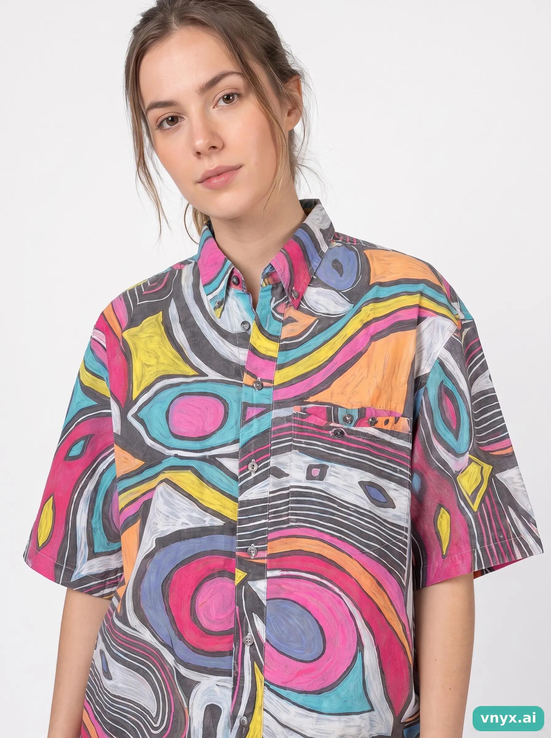 Second Life - Vintage VICTOR Bold Casual Shirt Shirt Blouse Women 5/6