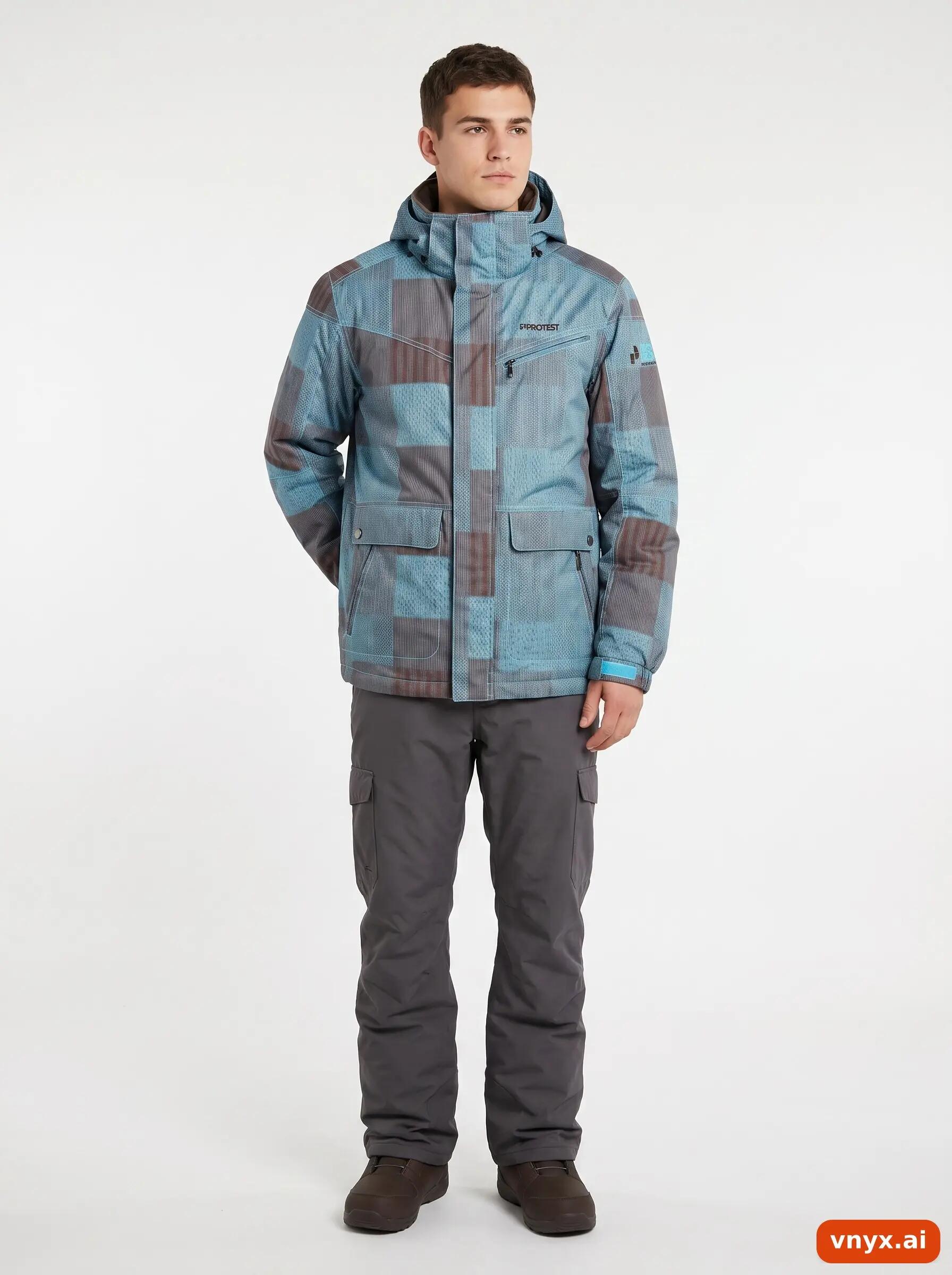 Second Life - PROTEST Blue and Brown Outdoor Jacket M 3/6