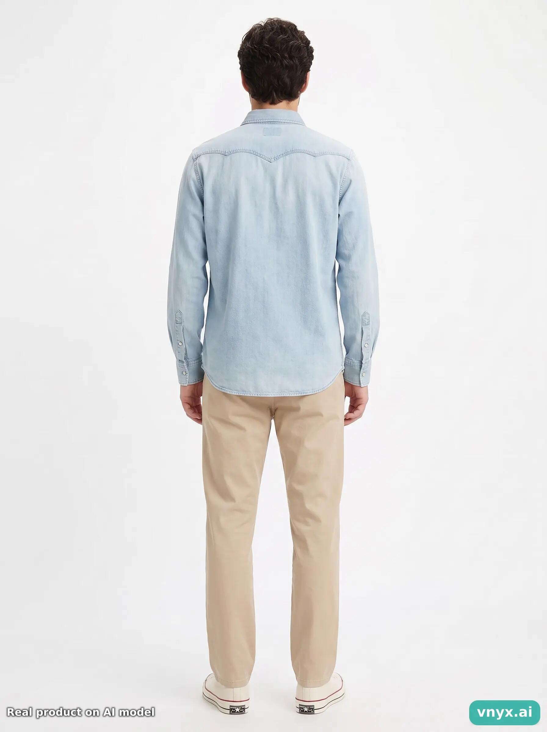 Second Life - Casual Levi's Shirt in Light Blue size L Casual Shirt 4/6