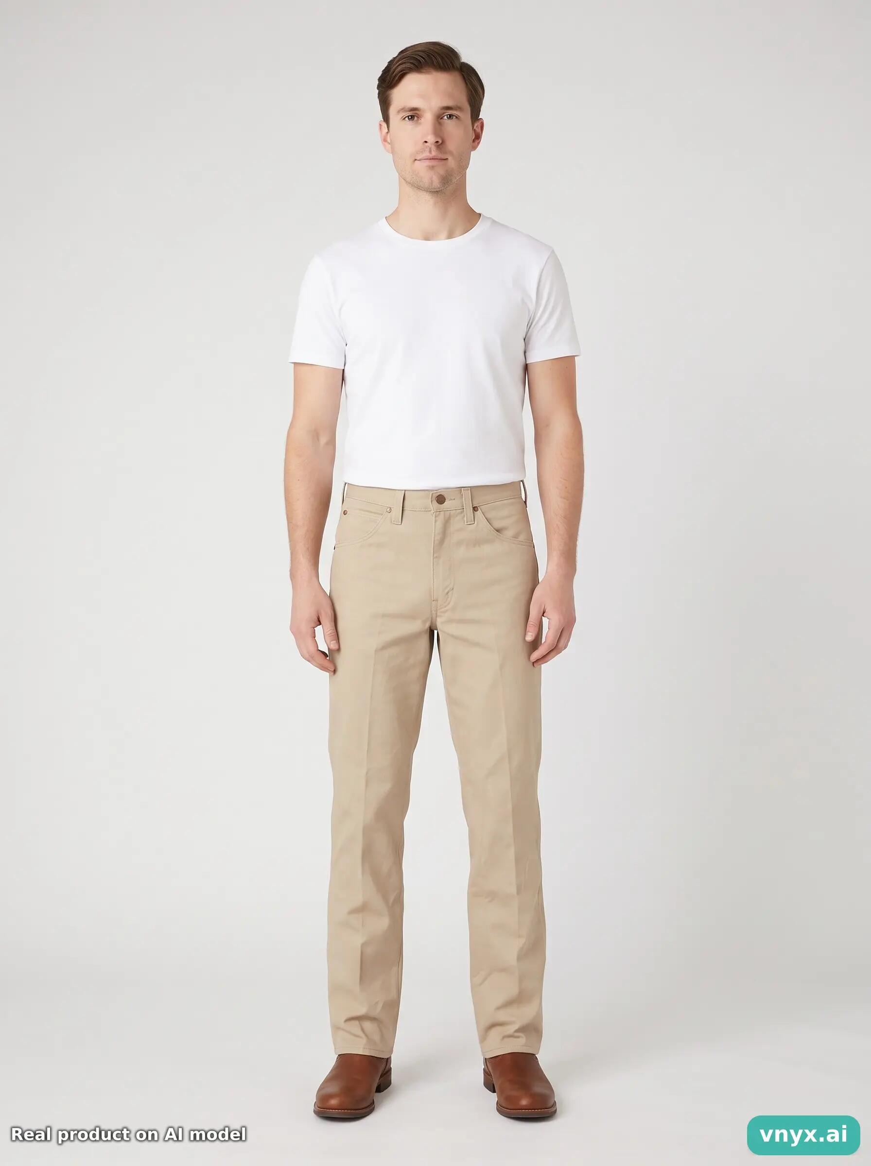 Second Life - Vintage Wrangler Beige Jeans Men W27 L34 6/6