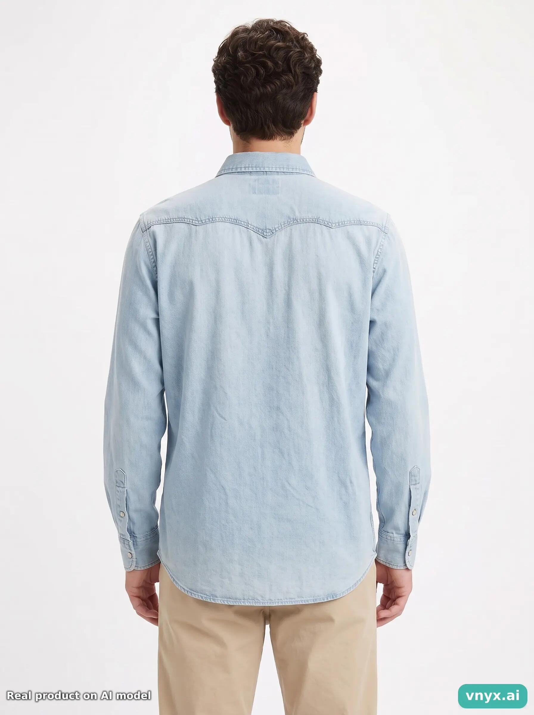 Second Life - Casual Levi's Shirt in Light Blue size L Casual Shirt 2/6