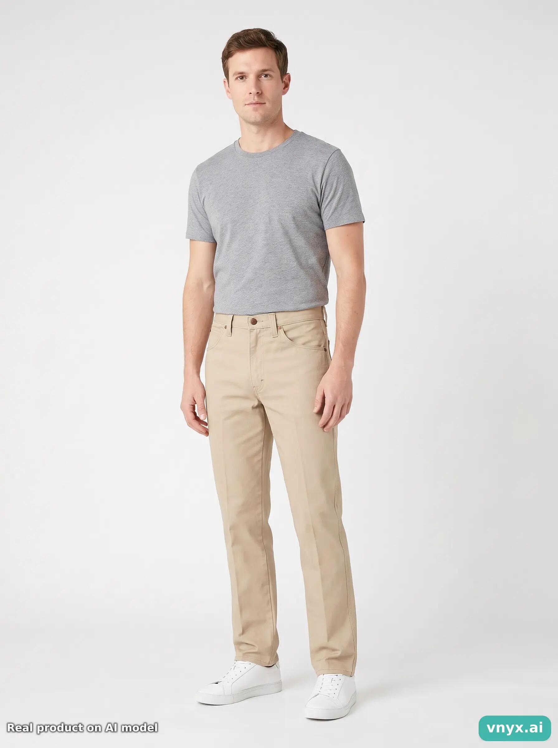 Second Life - Vintage Wrangler Beige Jeans Men W27 L34 3/6