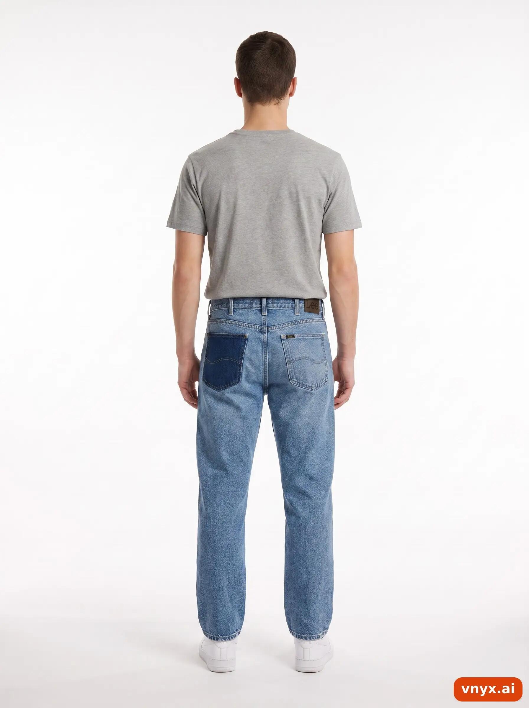 Second Life - Vintage Lee Blue Custom Patched Jeans W34 L29 4/6