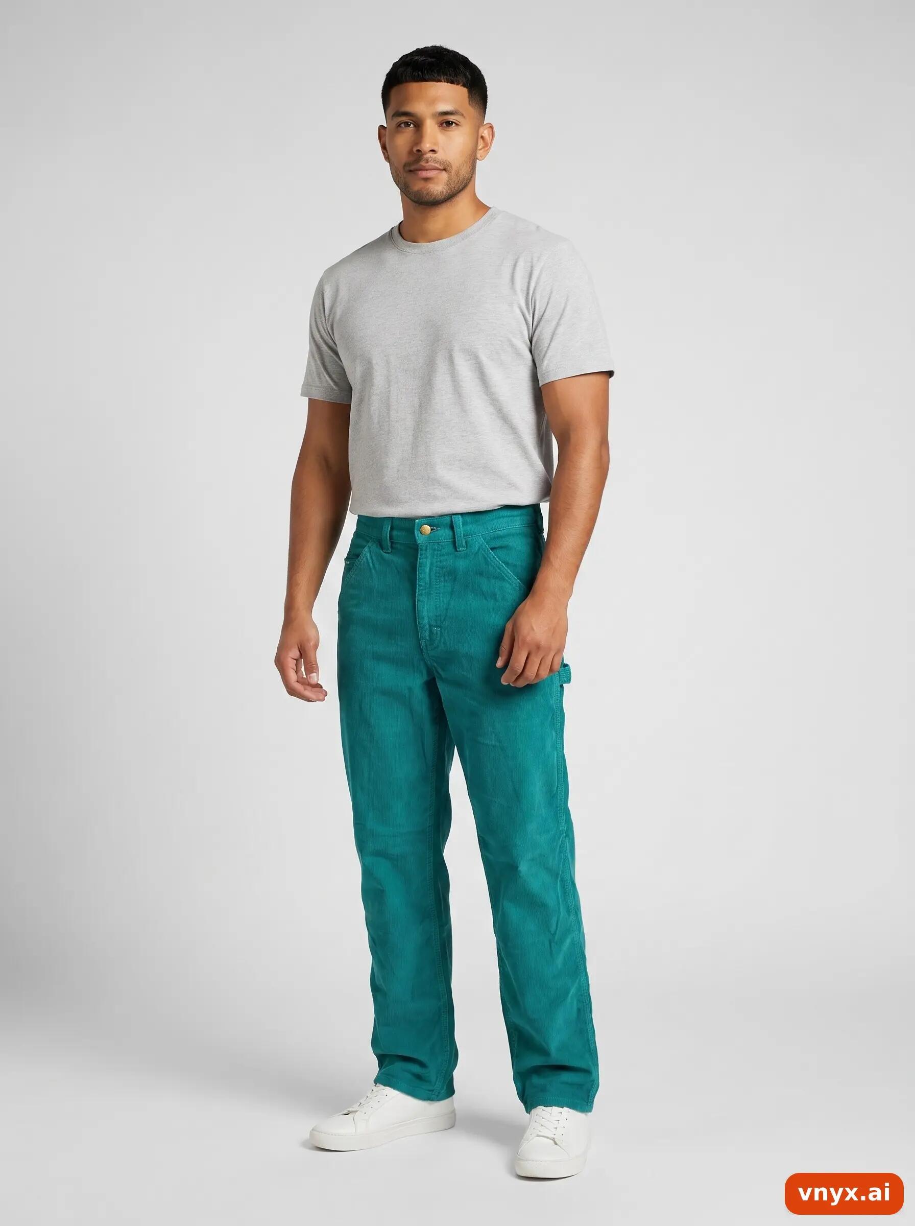 Second Life - Vintage Lee Teal Trousers Men W28 L34 3/6