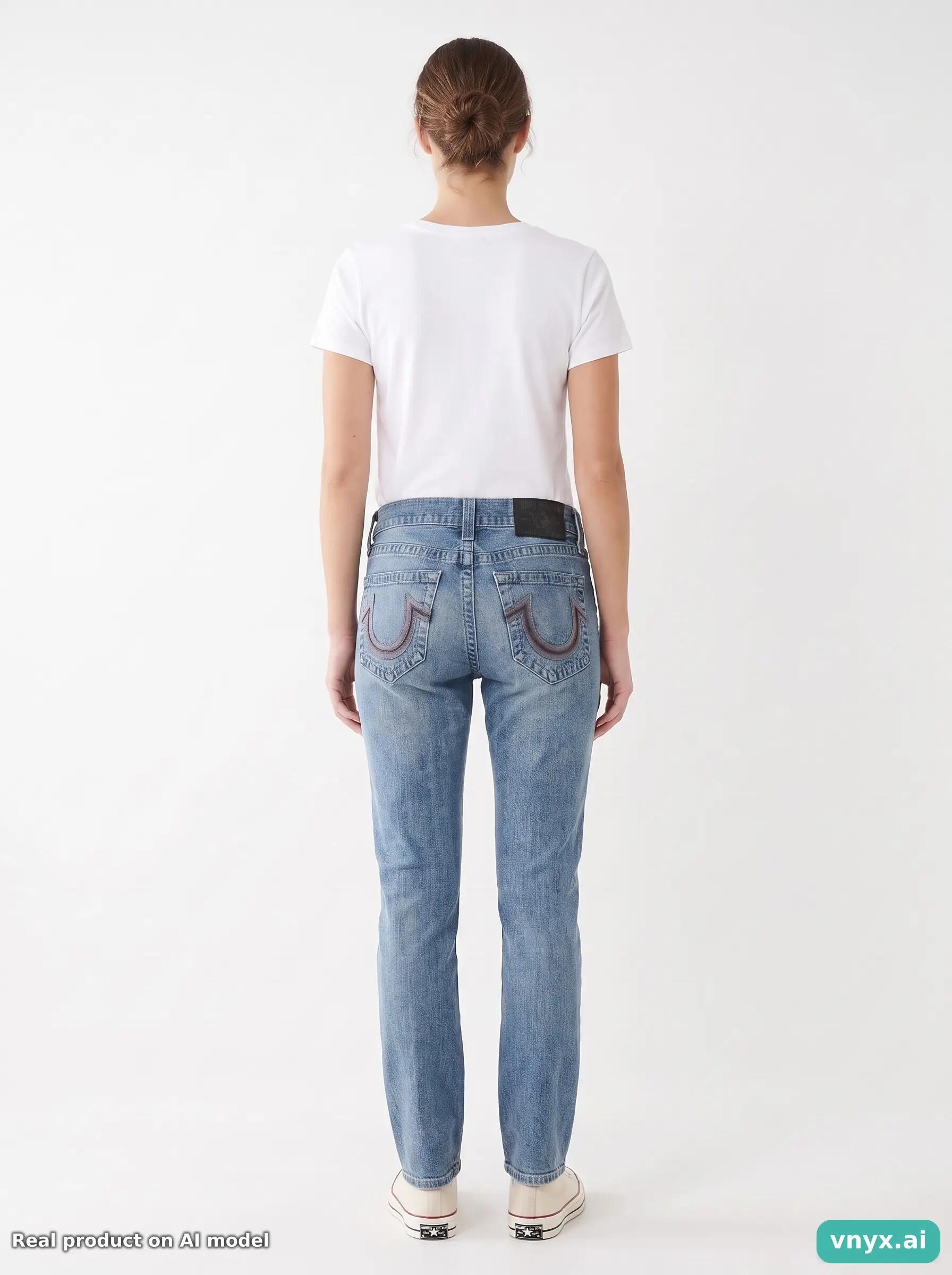 Second Life - Vintage True Religion Faded Blue Jeans Trousers Women 29 4/6