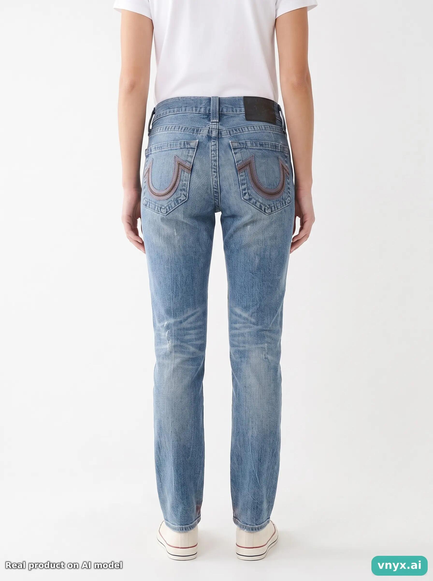 Second Life - Vintage True Religion Faded Blue Jeans Trousers Women 29 2/6