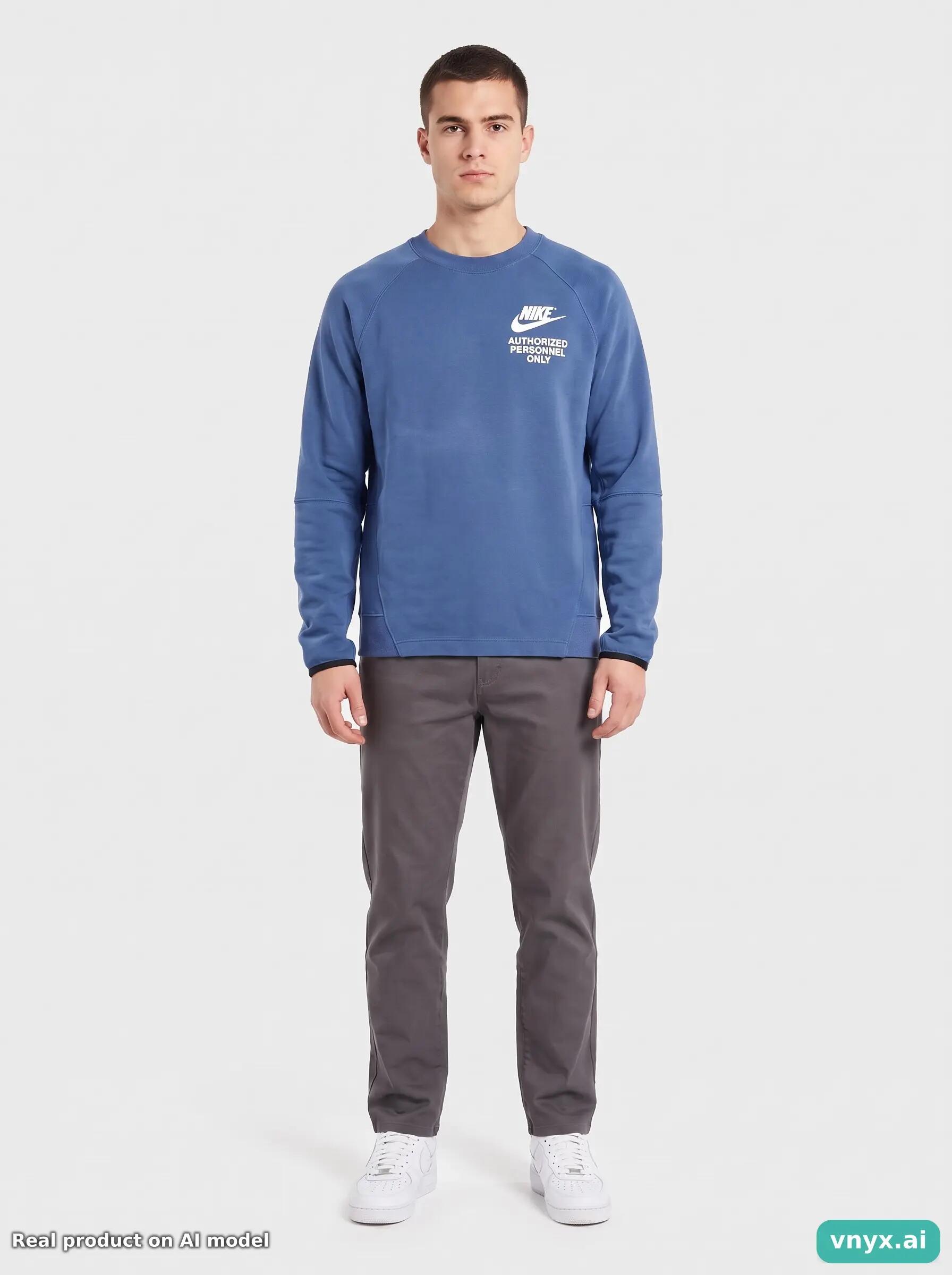 Second Life - Vintage Nike Blue Sweatshirt Men M 5/6