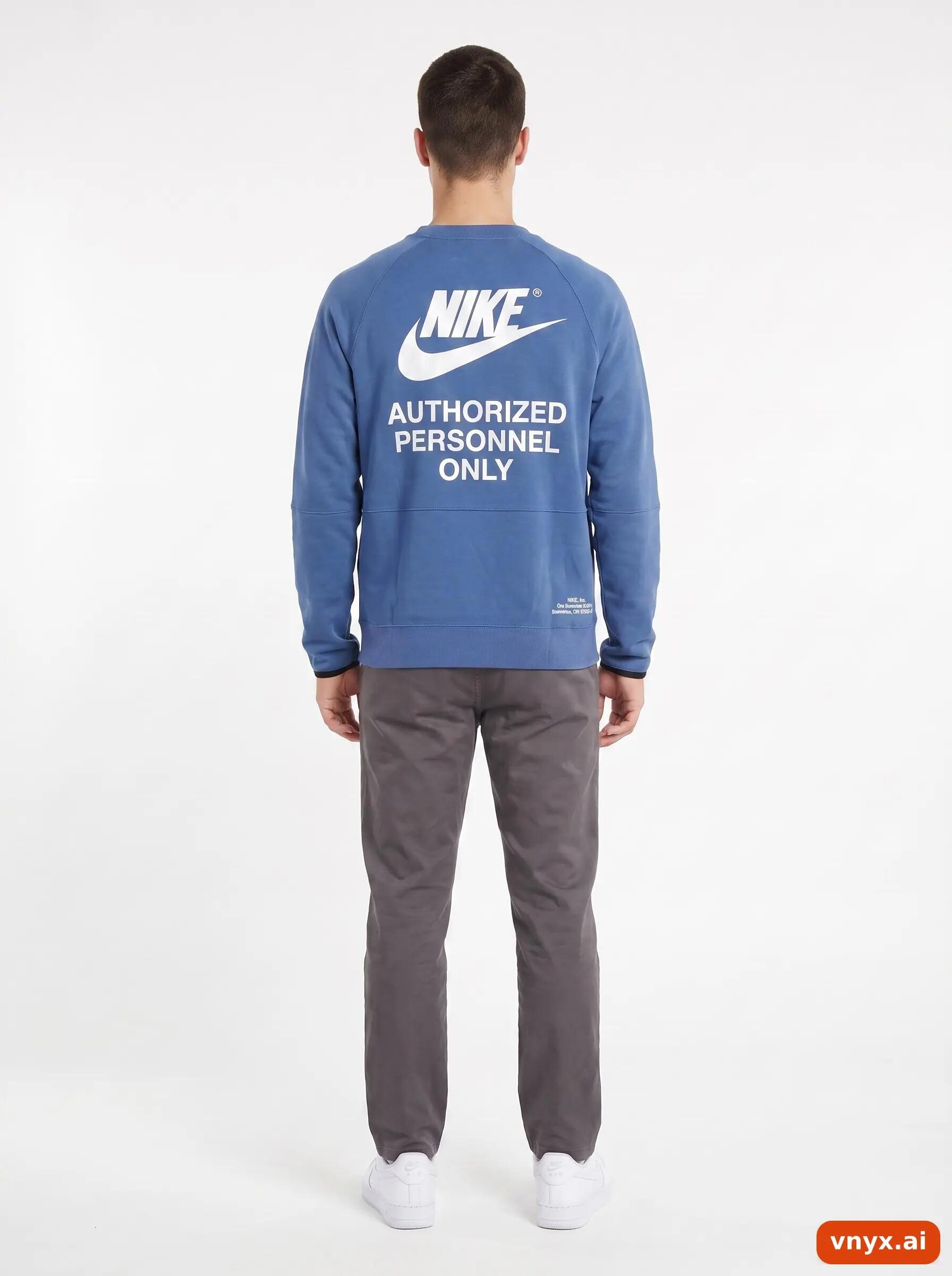 Second Life - Vintage Nike Blue Sweatshirt Men M 4/6