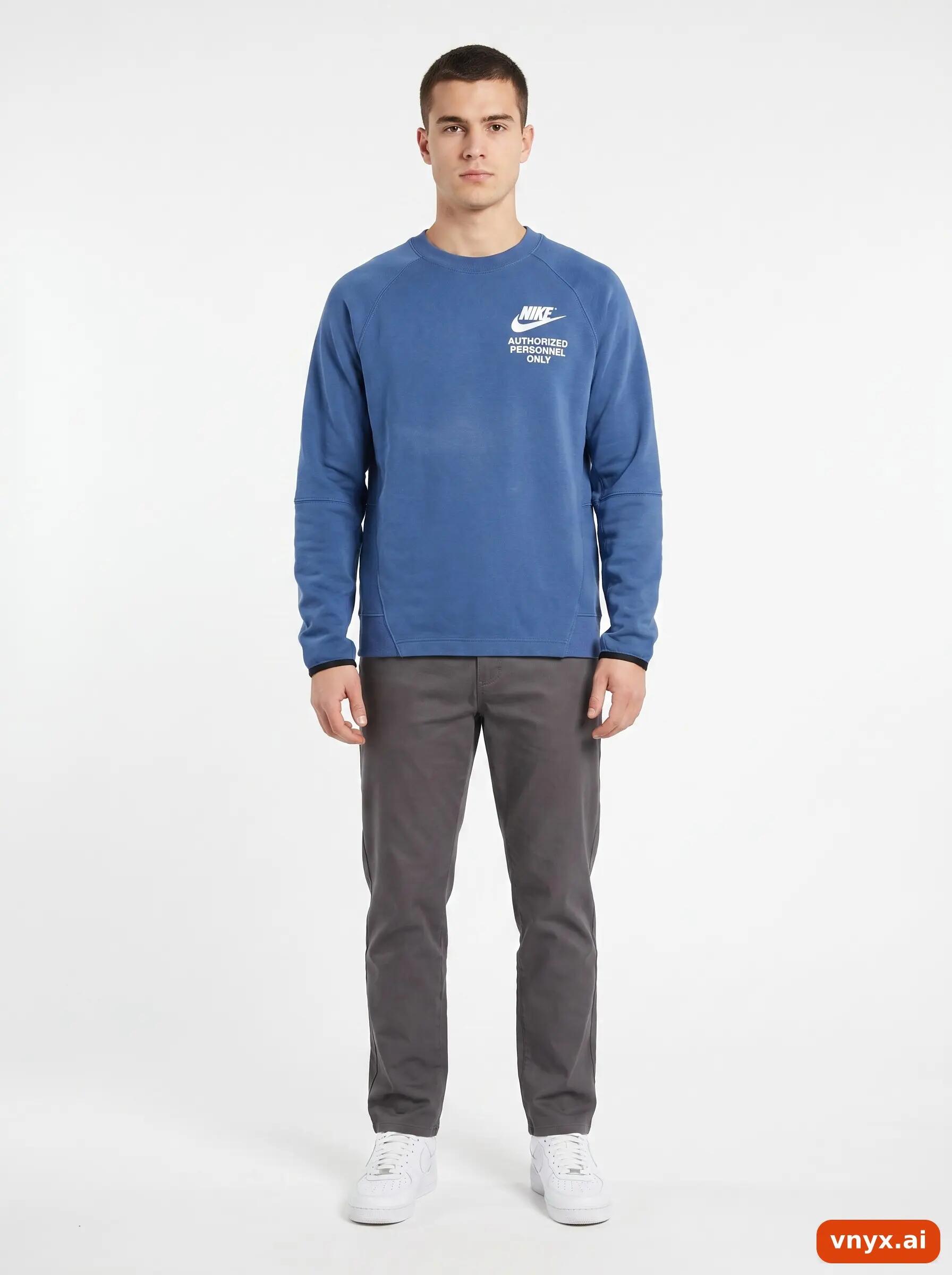 Second Life - Vintage Nike Blue Sweatshirt Men M 3/6