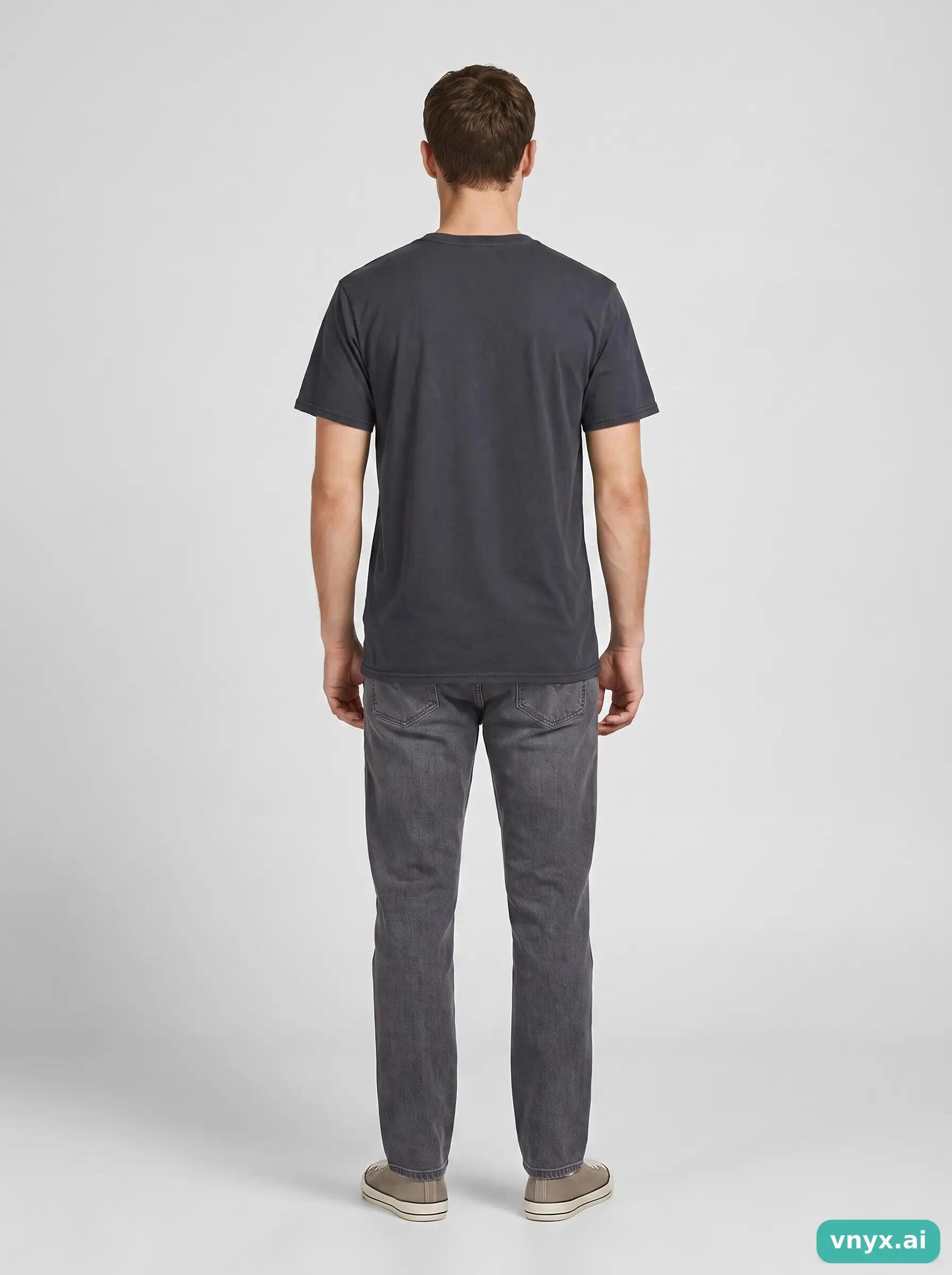 Second Life - Vintage Fruit of the Loom Classic Black T-Shirt Men S 4/6